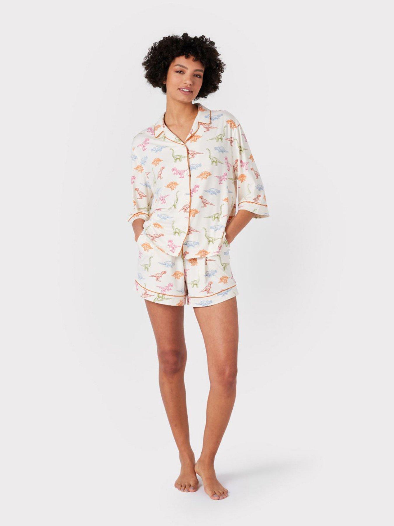 CHELSEA PEERS Dinosaur Print Short Pyjama Set Littlewoods
