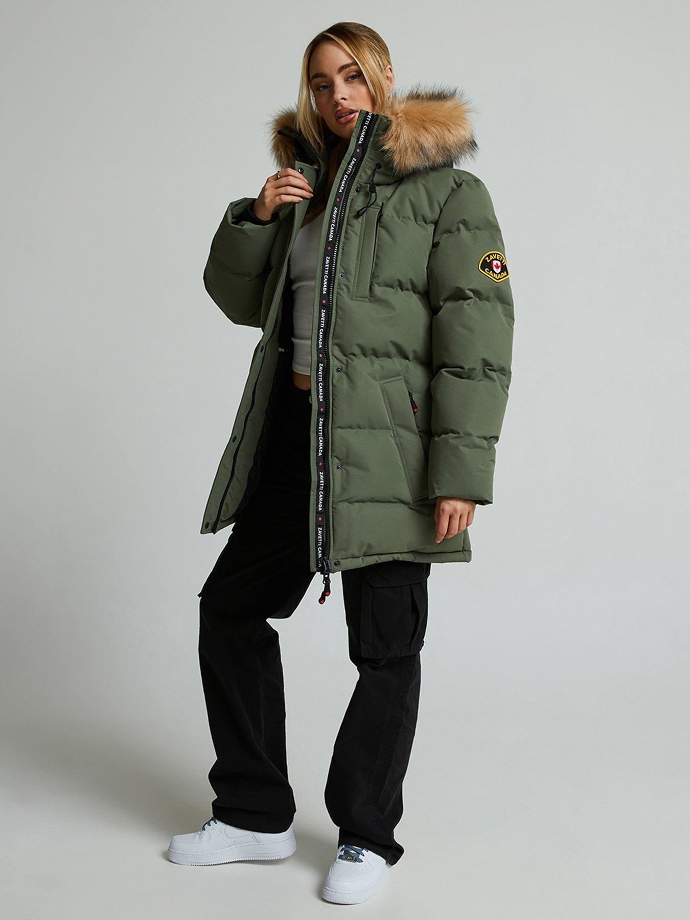  image of zavetti-canada-goshawa-puffer-parka-jacket-green