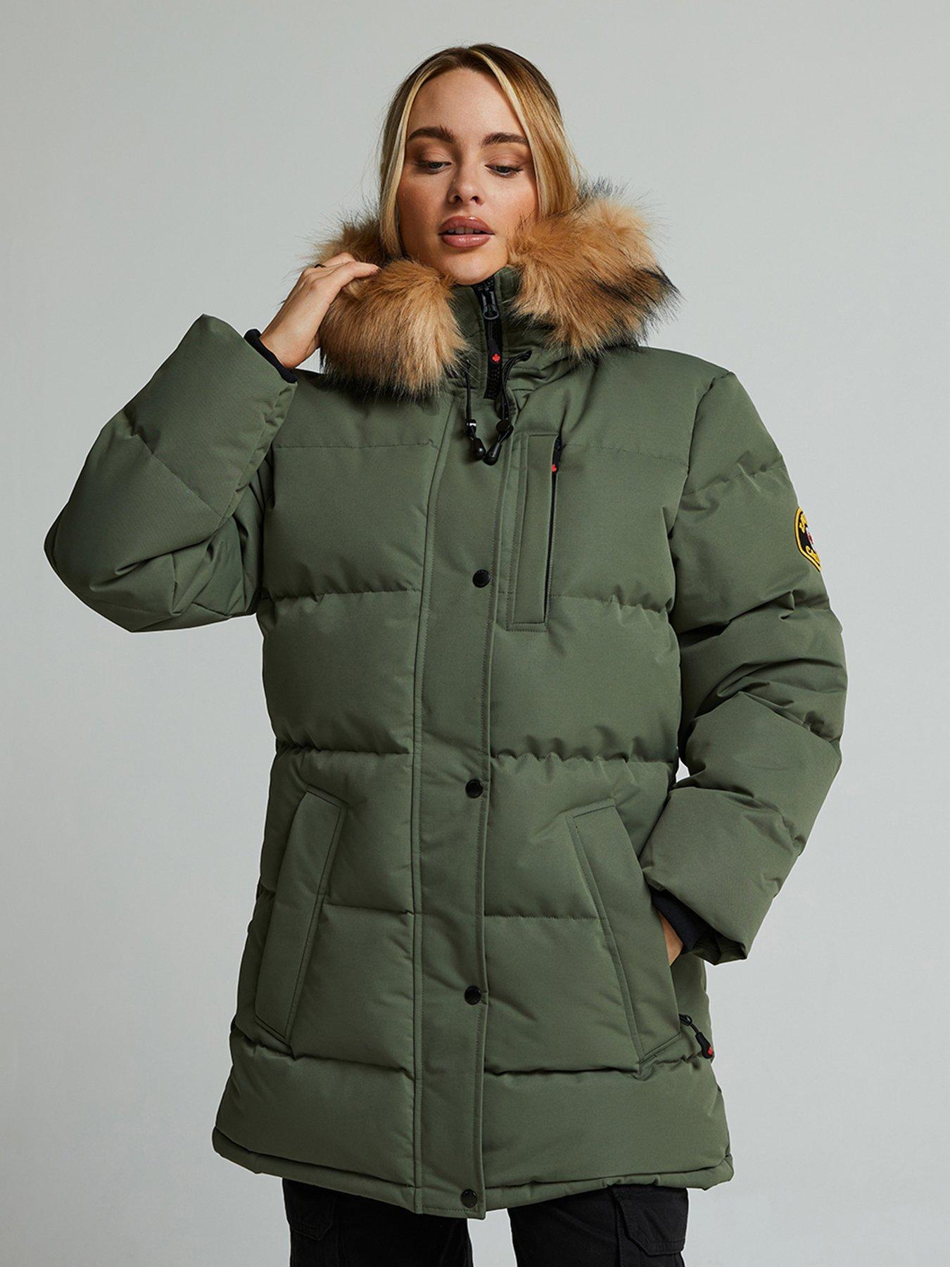 image of zavetti-canada-goshawa-puffer-parka-jacket-green