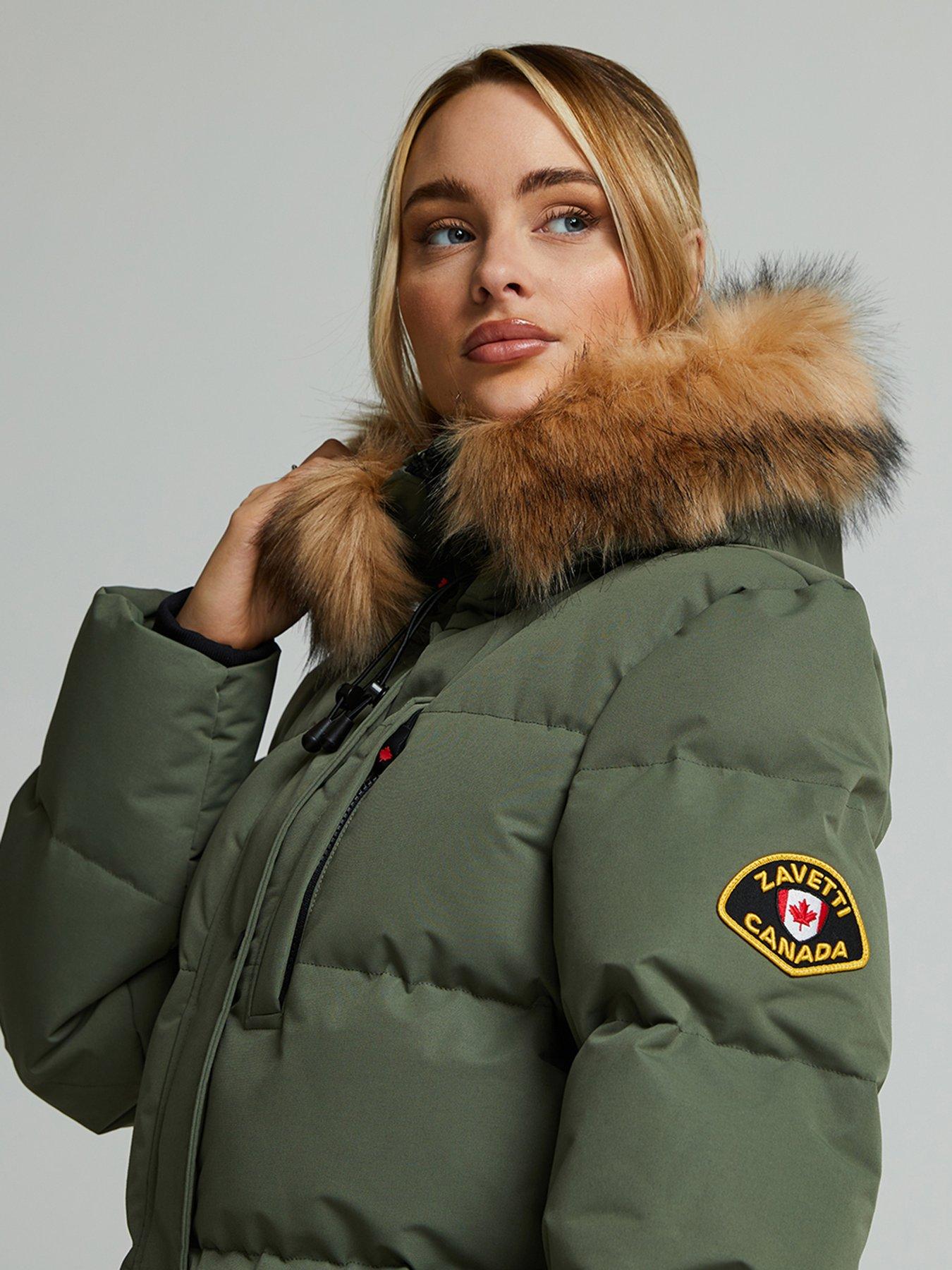  image of zavetti-canada-goshawa-puffer-parka-jacket-green