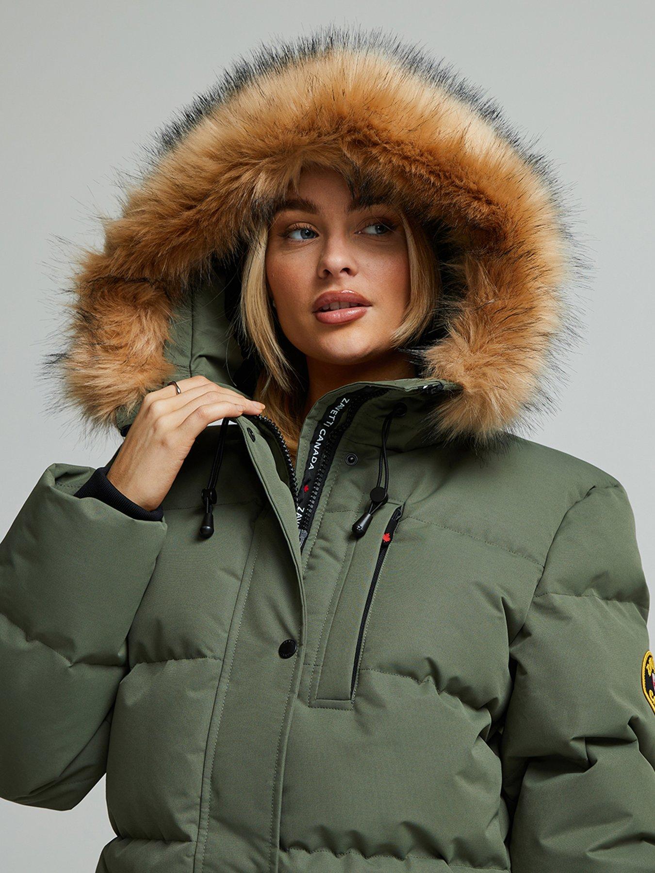  image of zavetti-canada-goshawa-puffer-parka-jacket-green
