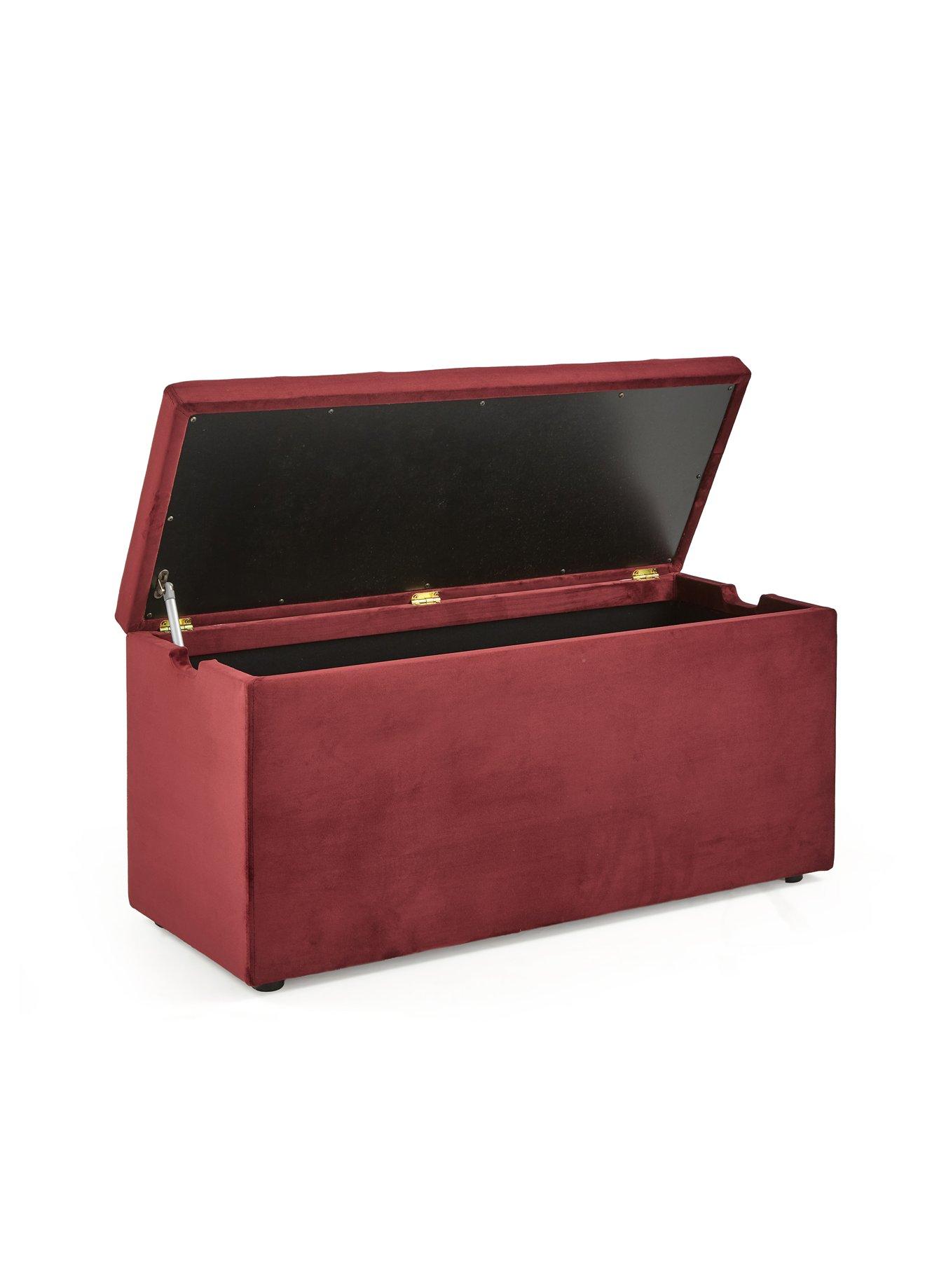 Image 4 of 7 of Very Home New Dakota Ottoman - Burgundy