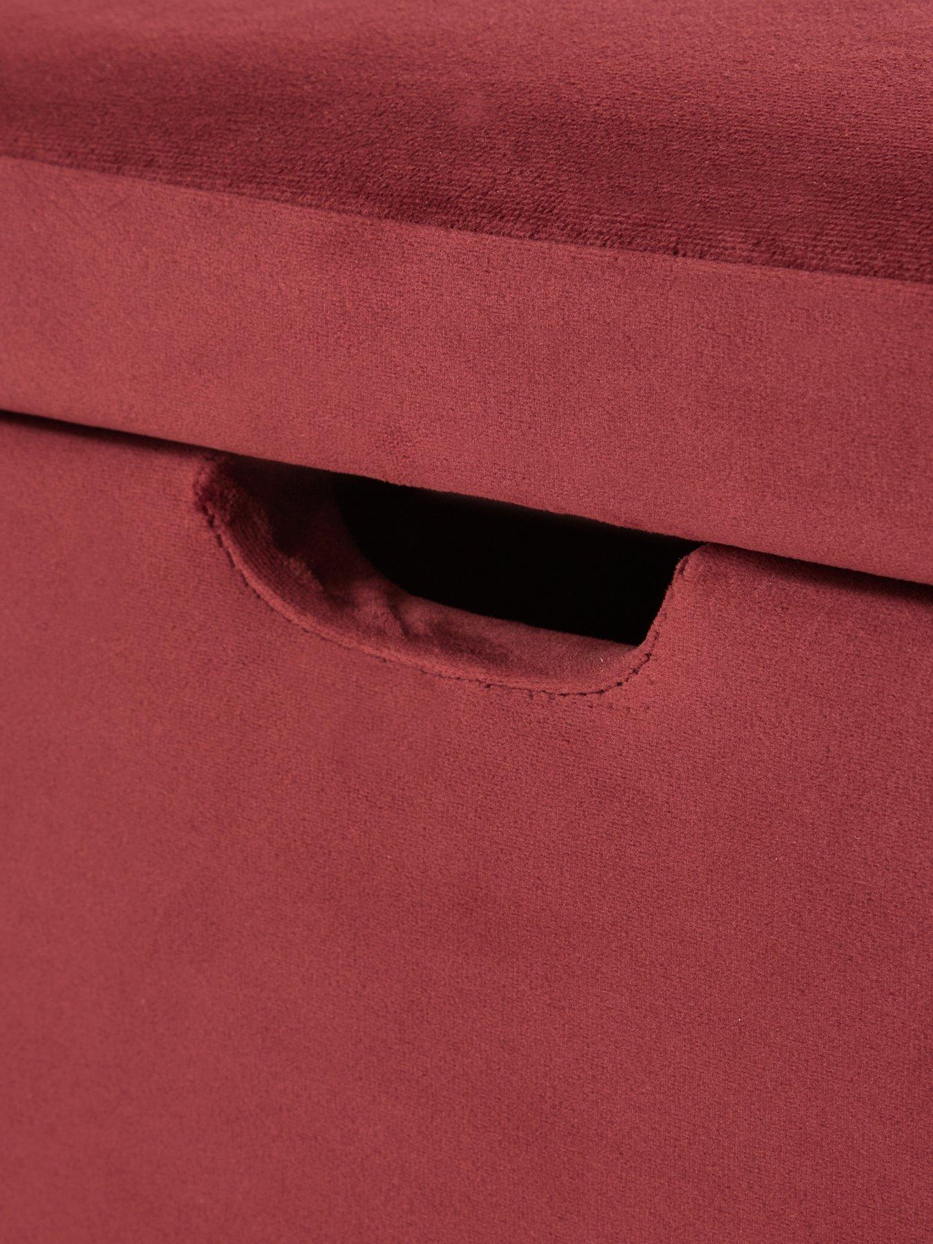 Image 6 of 7 of Very Home New Dakota Ottoman - Burgundy