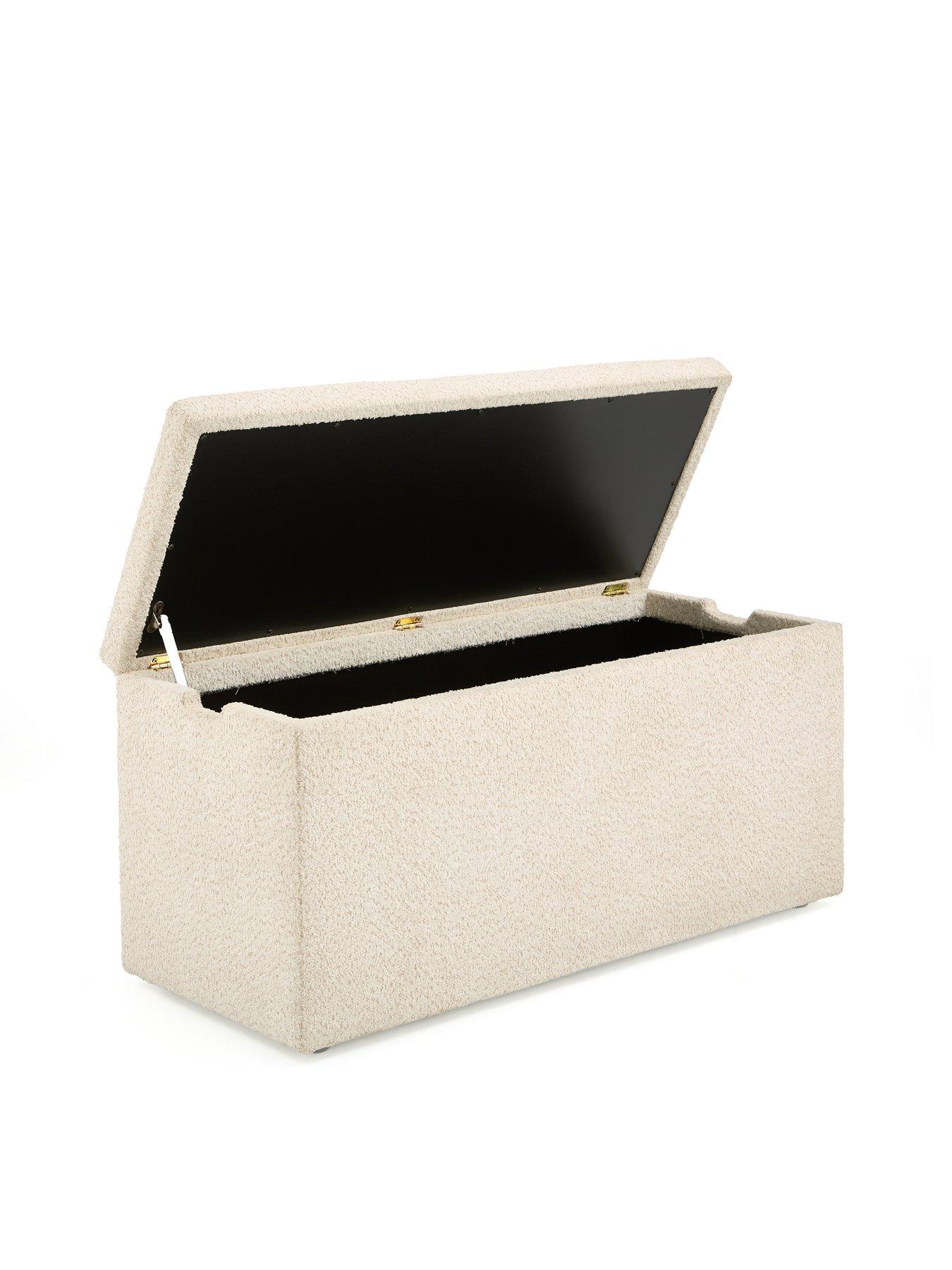 Image 4 of 7 of Very Home New Dakota Boucle Ottoman - Natural