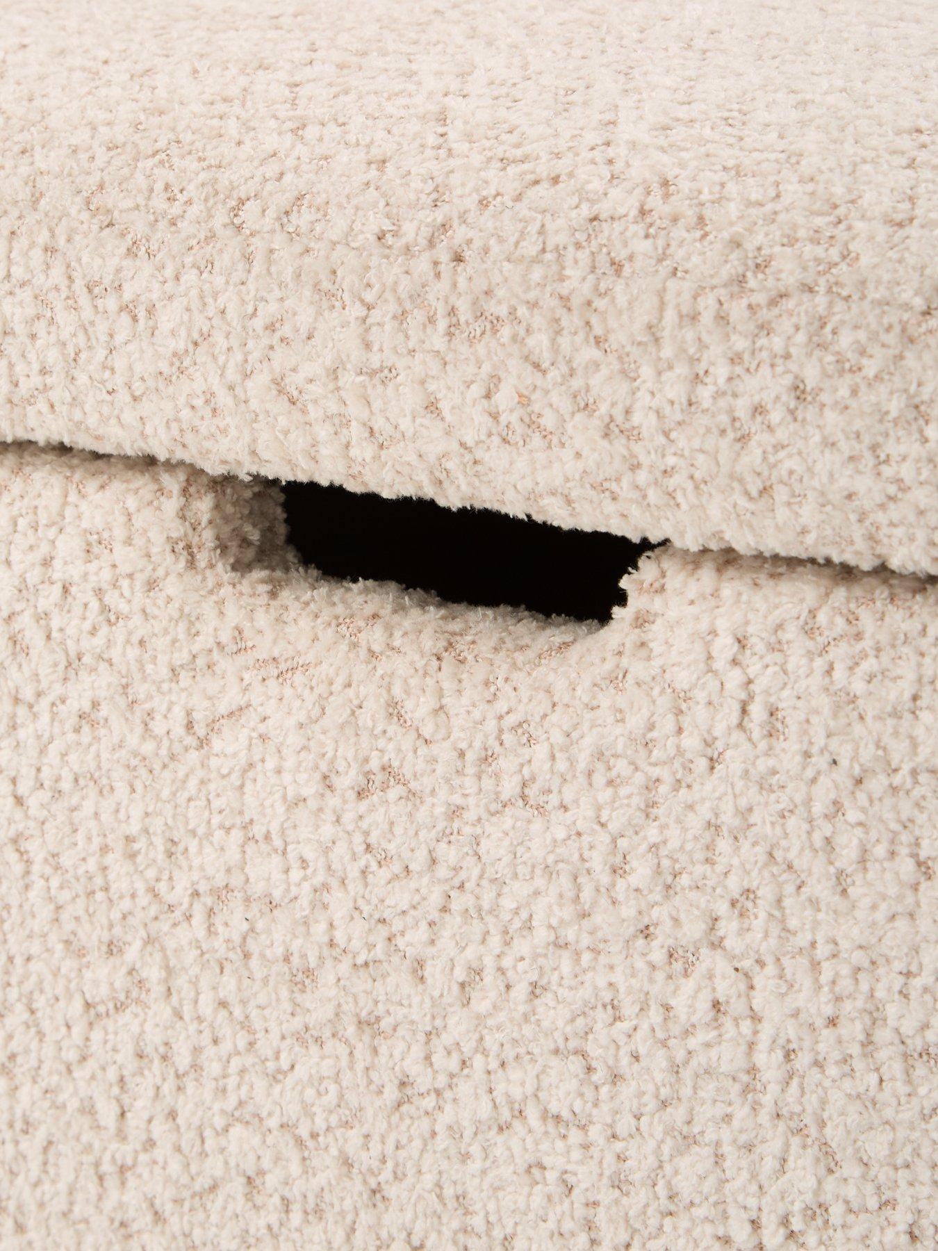 Image 6 of 7 of Very Home New Dakota Boucle Ottoman - Natural