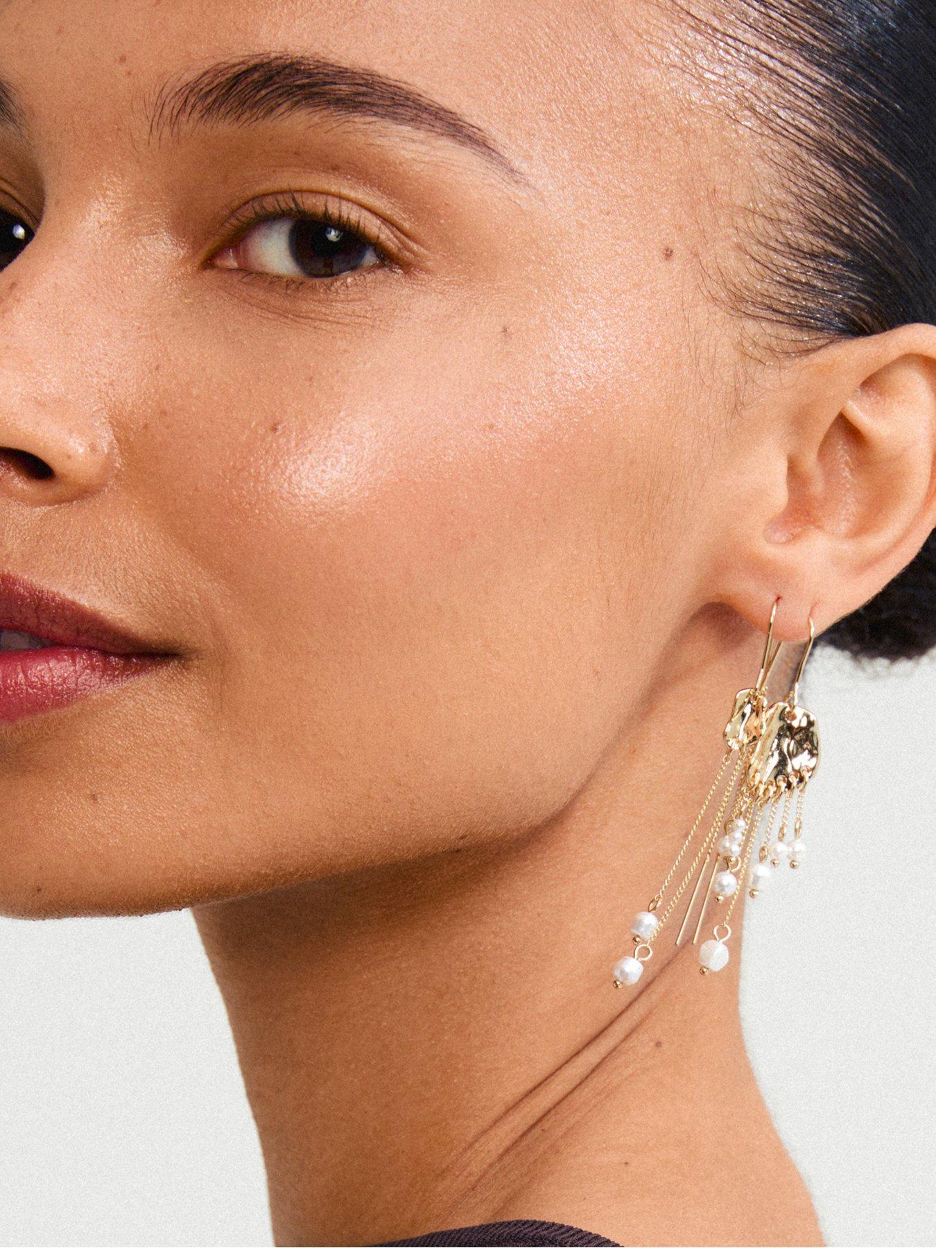 Image 3 of 3 of Pilgrim BREEZE chain earrings gold-plated