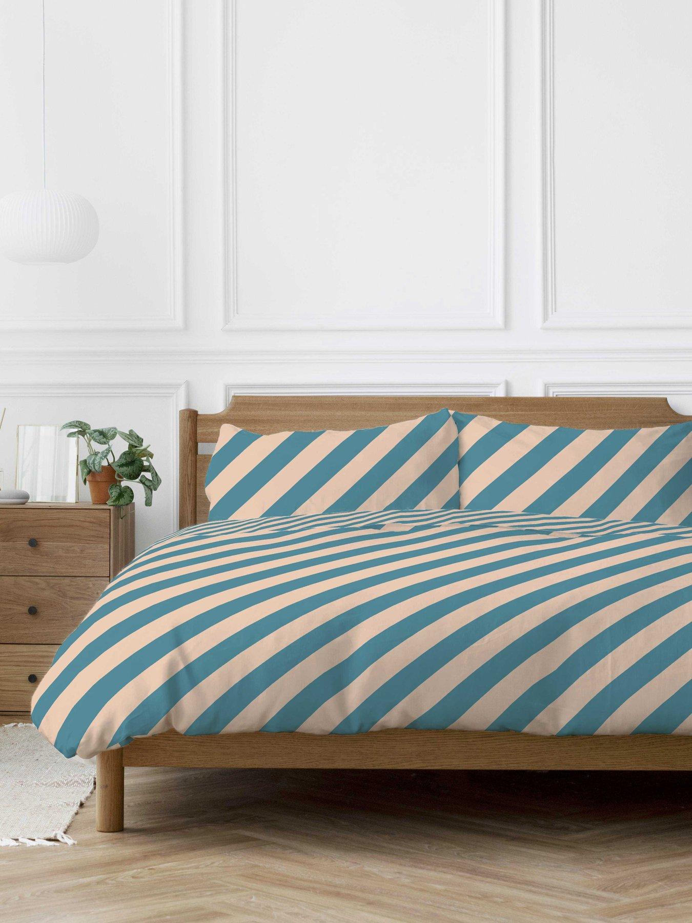  image of copenhagen-home-diagonal-stripe-duvet-set