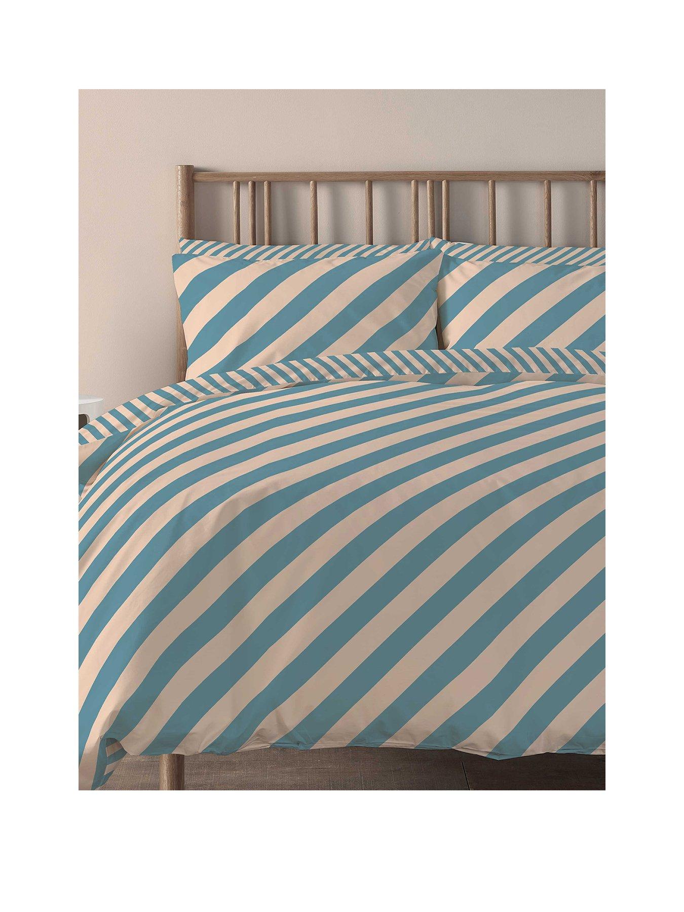  image of copenhagen-home-diagonal-stripe-duvet-set