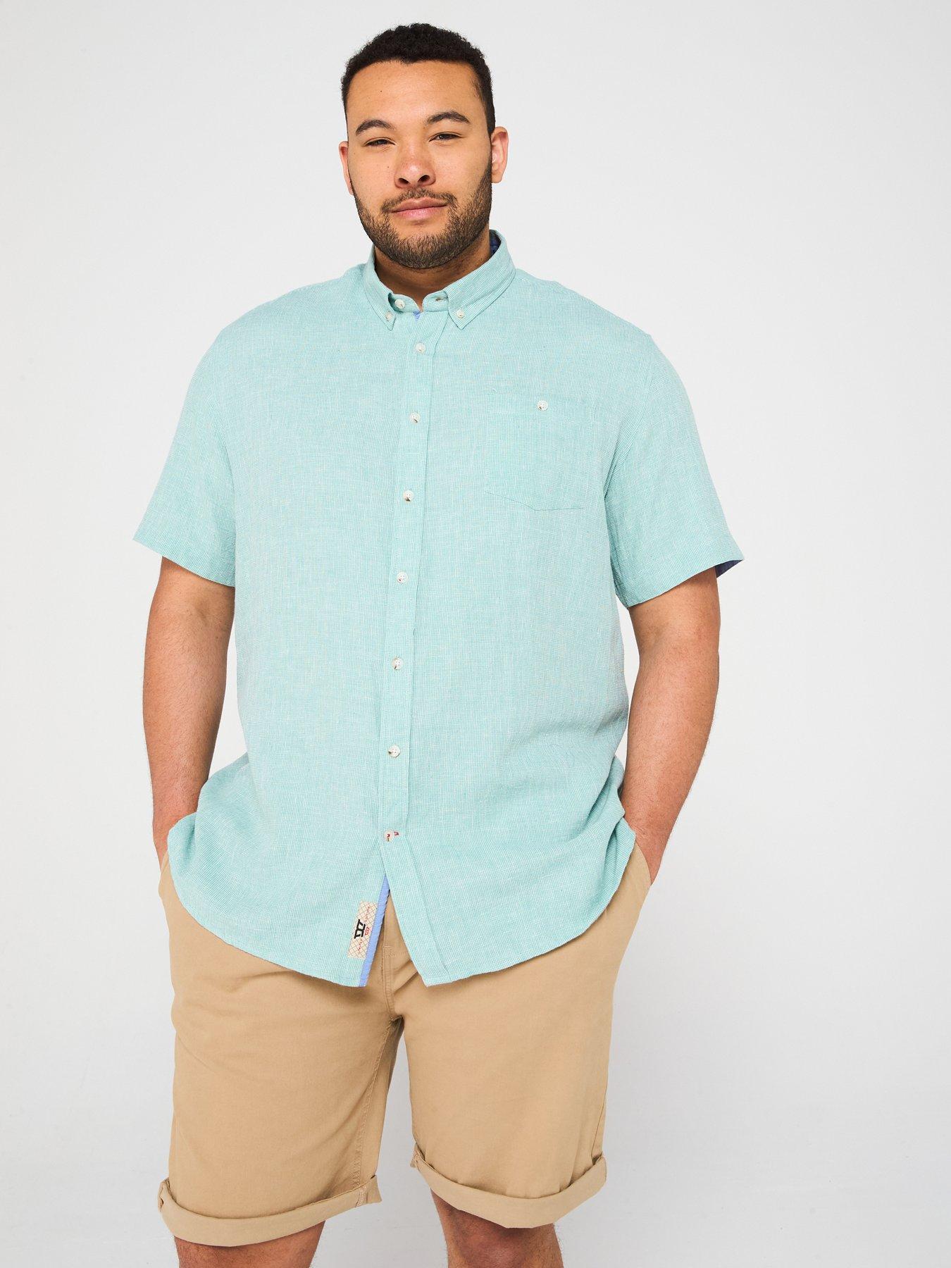 d555-linen-mix-short-sleeve-pocket-detail-shirt-light-green