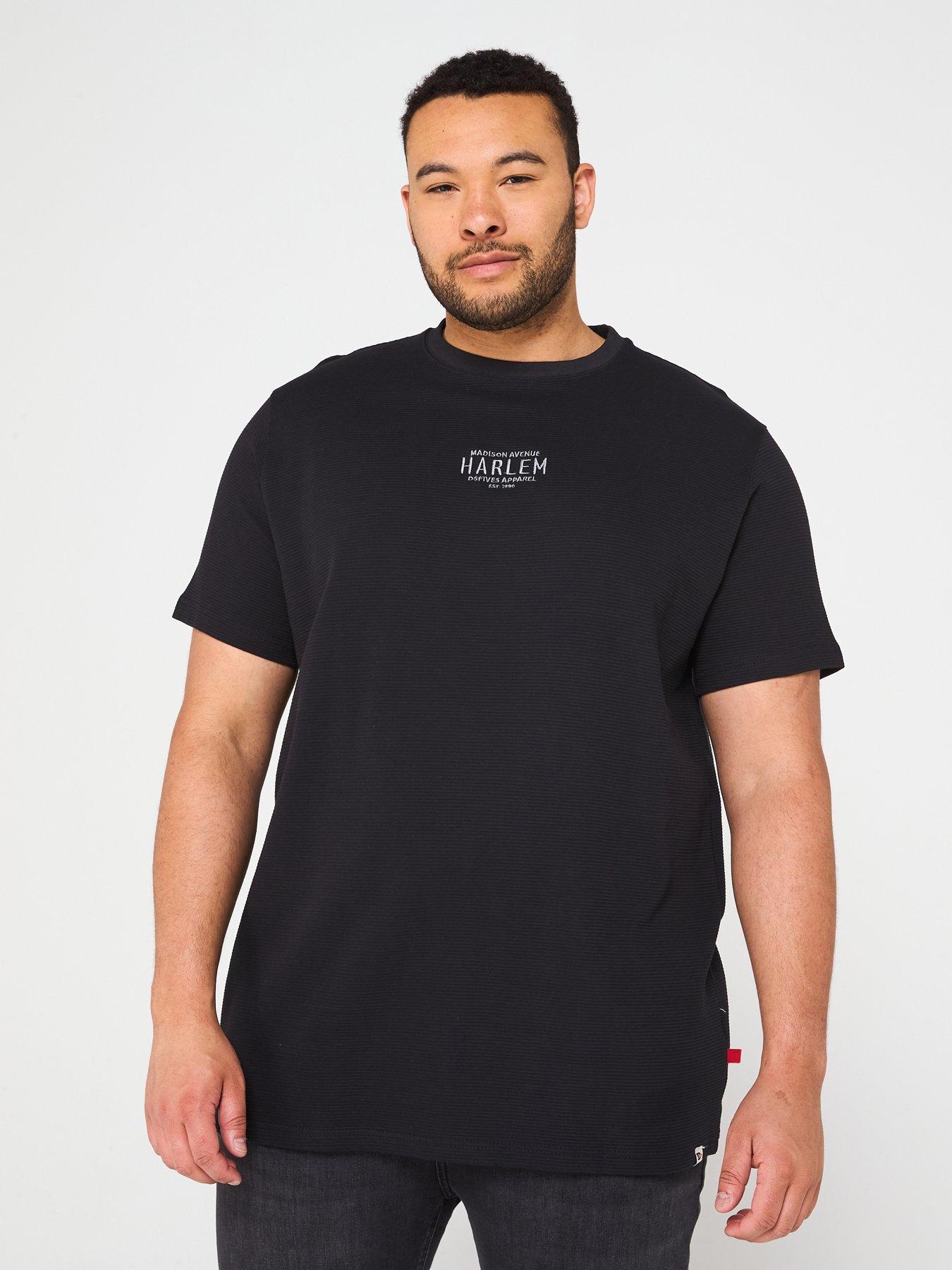 undefined Ribbed T-Shirt With Chest Embroidery - Black