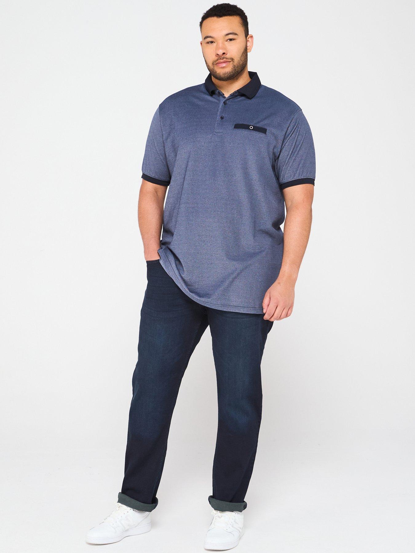 Image 3 of 4 of D555 Tapered Fit Stretch Jeans - Blue