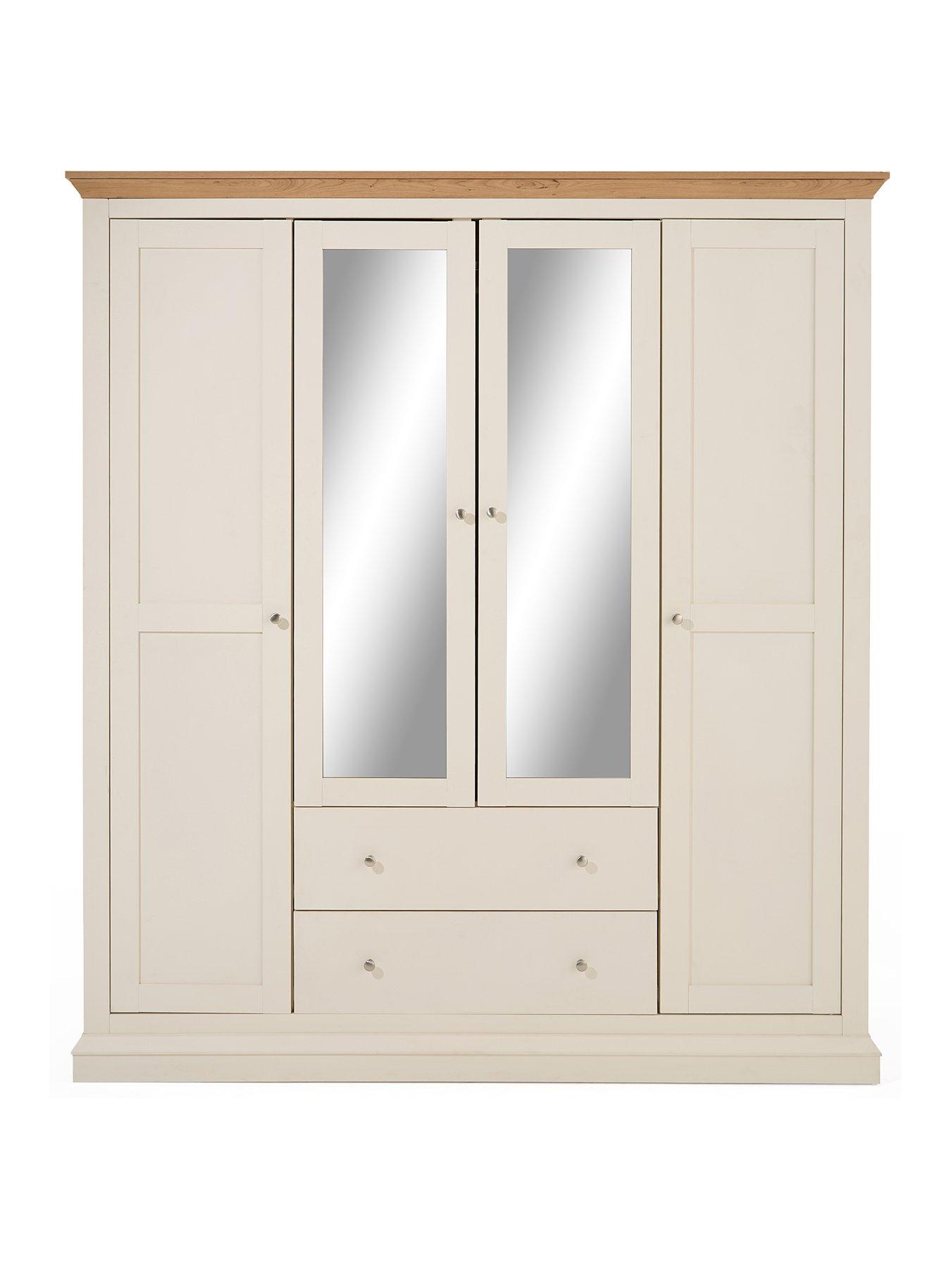 Image 2 of 7 of The Very Collection Hanna 4 Door, 2 Drawer&nbsp;Mirrored Combi Wardrobe