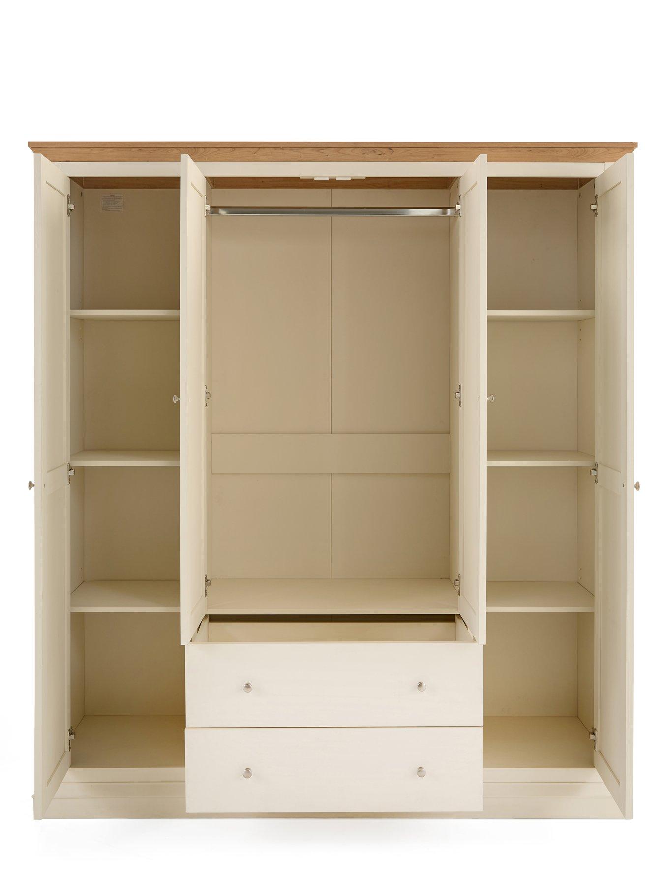 Image 4 of 7 of The Very Collection Hanna 4 Door, 2 Drawer&nbsp;Mirrored Combi Wardrobe