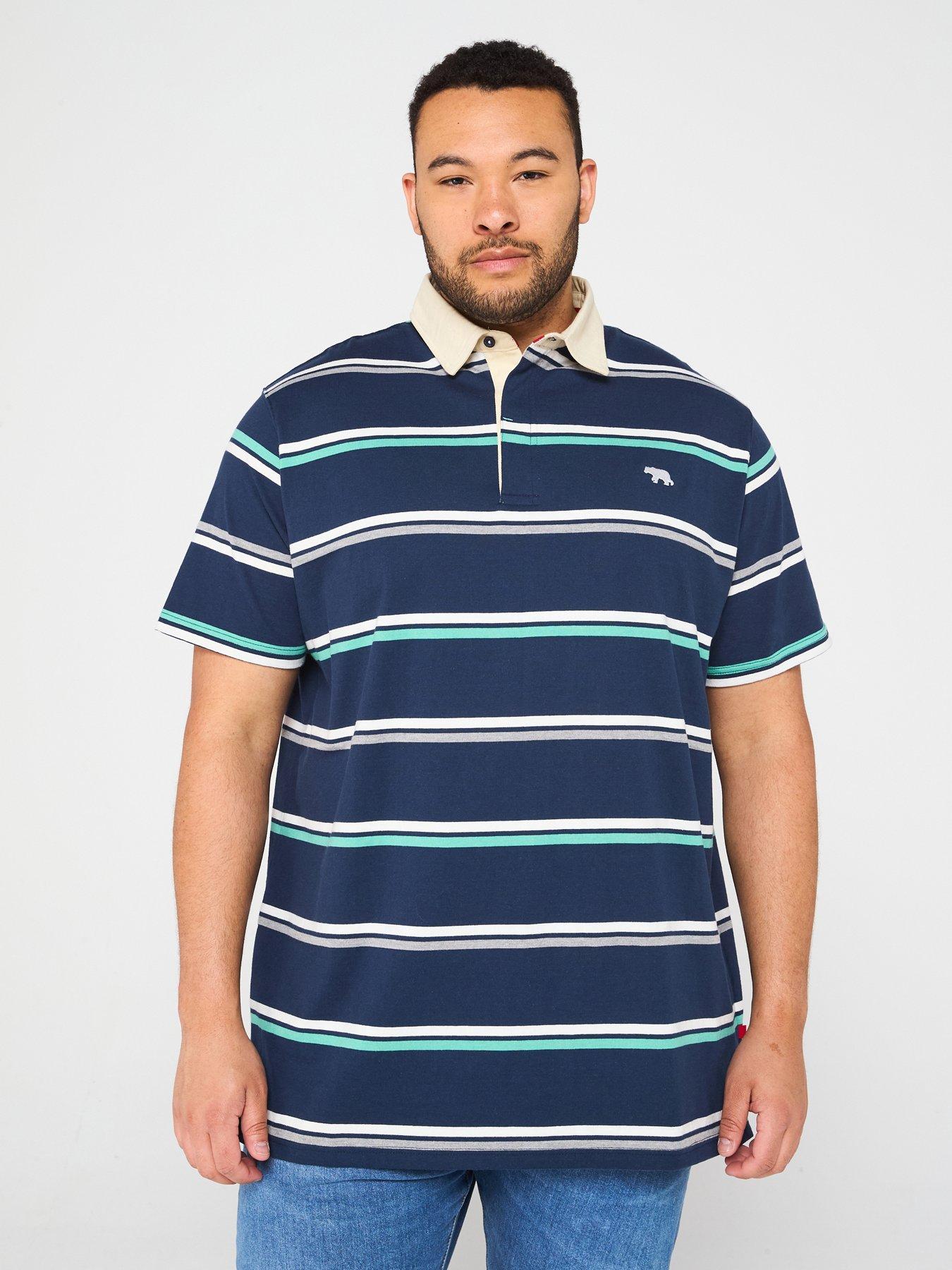d555-stripe-short-sleeve-rugby-polo-shirt-navy