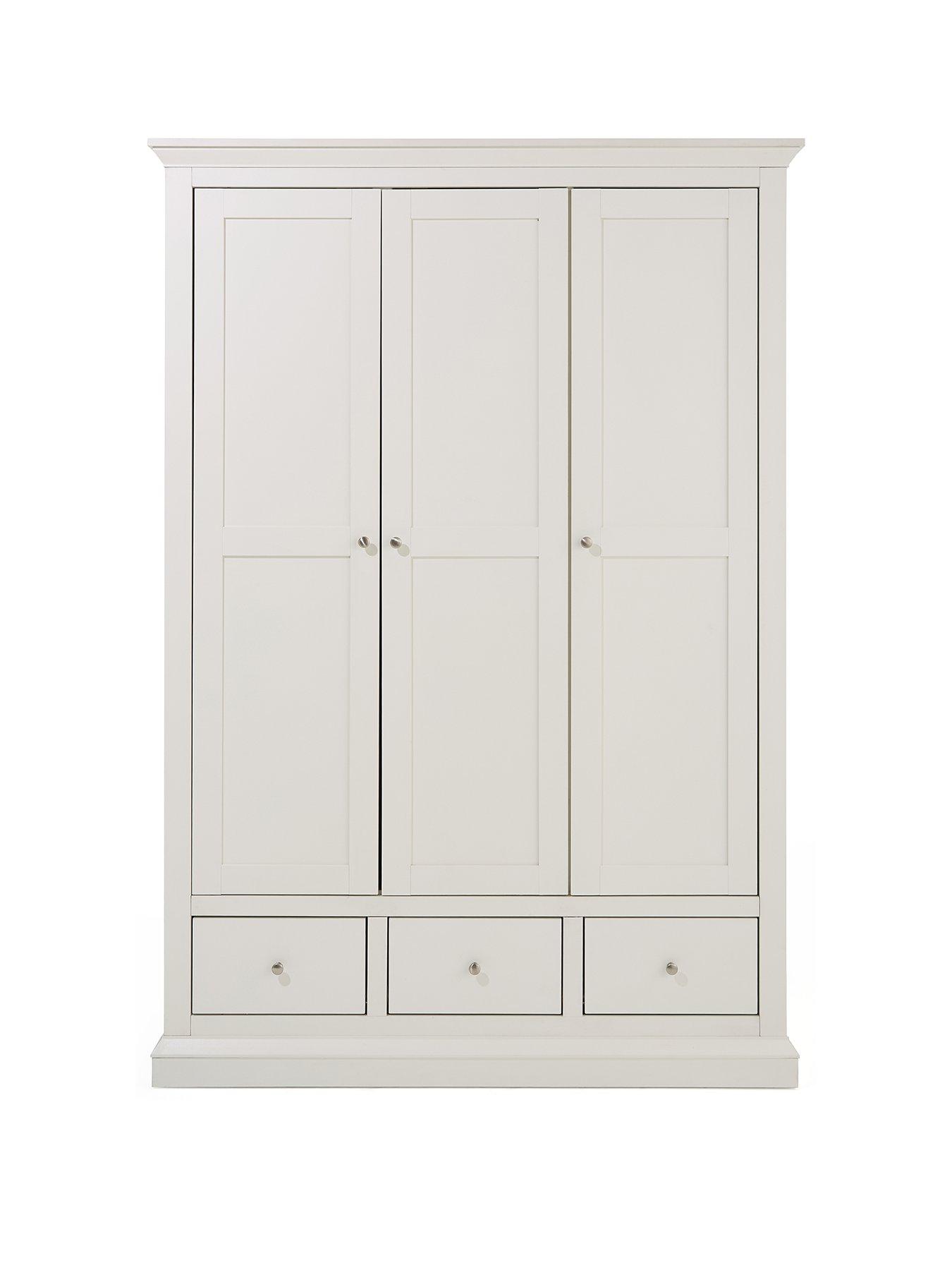 Image 2 of 7 of The Very Collection Hanna 3 Door, 3 Drawer Wardrobe - White