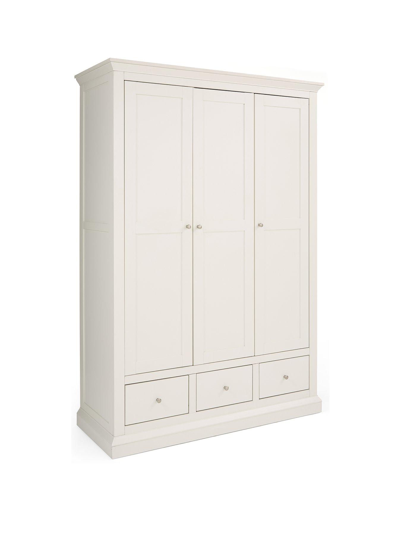 Image 3 of 7 of The Very Collection Hanna 3 Door, 3 Drawer Wardrobe - White