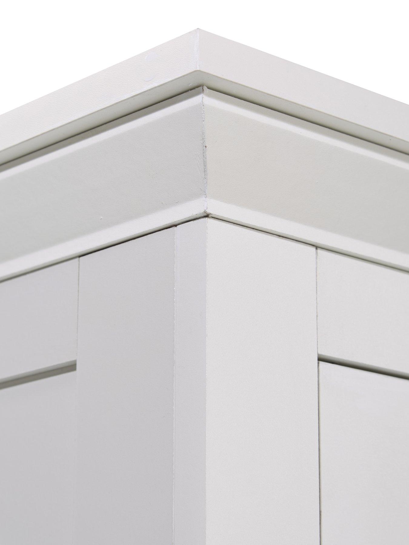 Image 5 of 7 of Very Home Hanna 4 Door, 2 Drawer Mirrored Combi Wardrobe - White