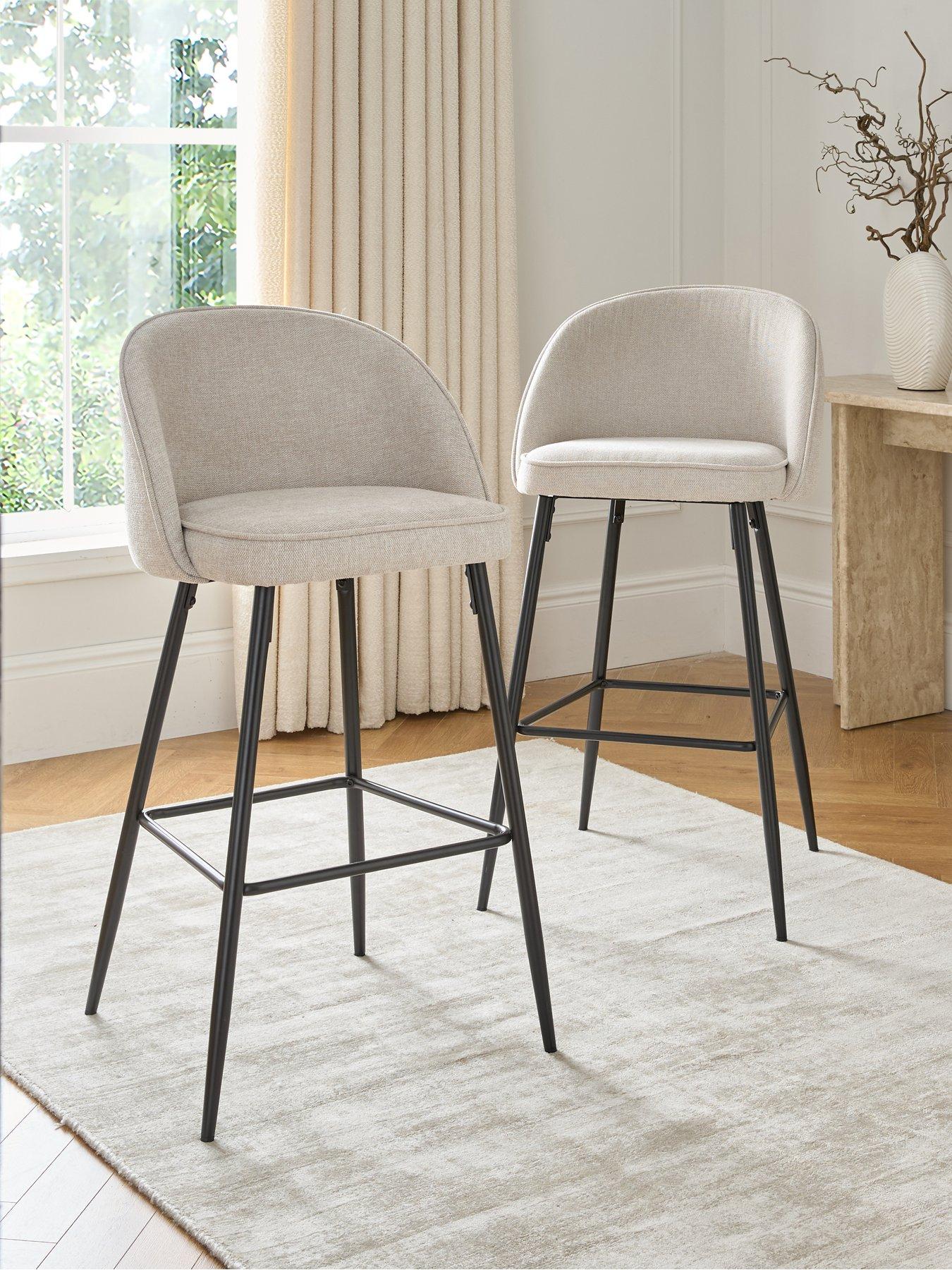undefined Carina Pair Of Fabric Bar Stools - FSC® Certified
