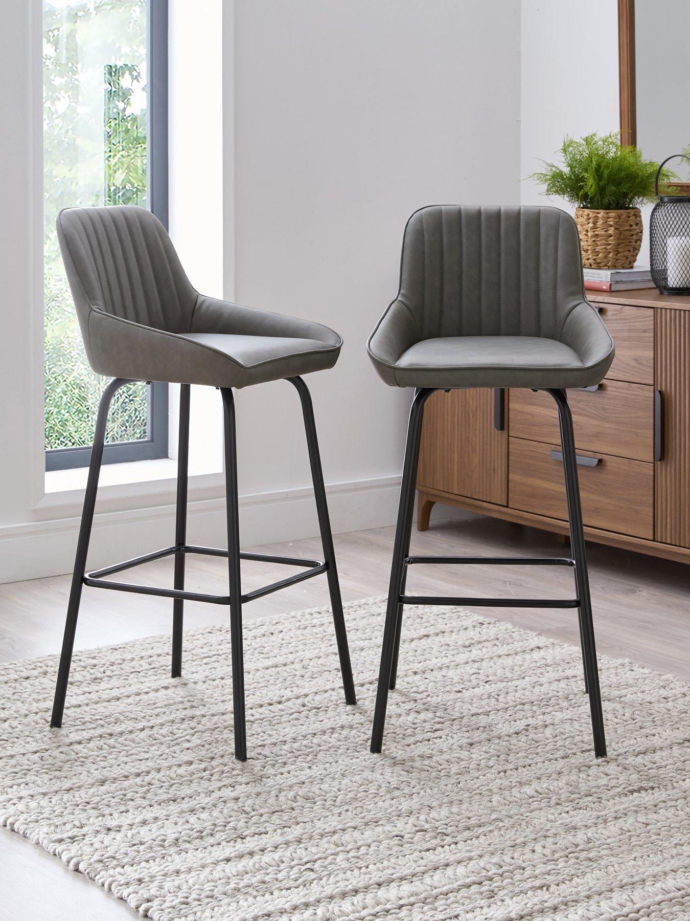 The Very Collection Marlow Pair Of Faux Leather Bar Stools - FSC® Certified