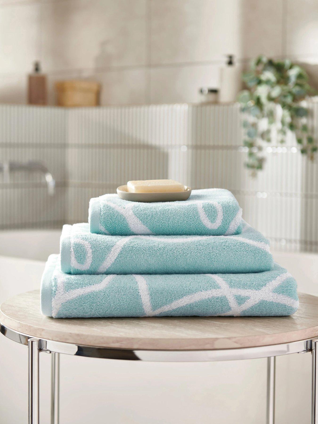 Image 1 of 4 of Copenhagen Home Pablo 100% Cotton Towel Collection - Aqua