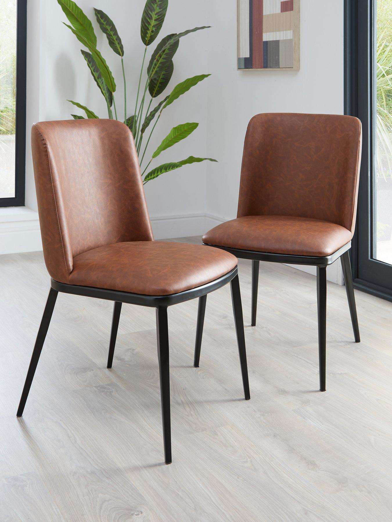 The Very Collection Willow Standard Pair Of Dining Chairs In Faux Leather - FSC® Certified