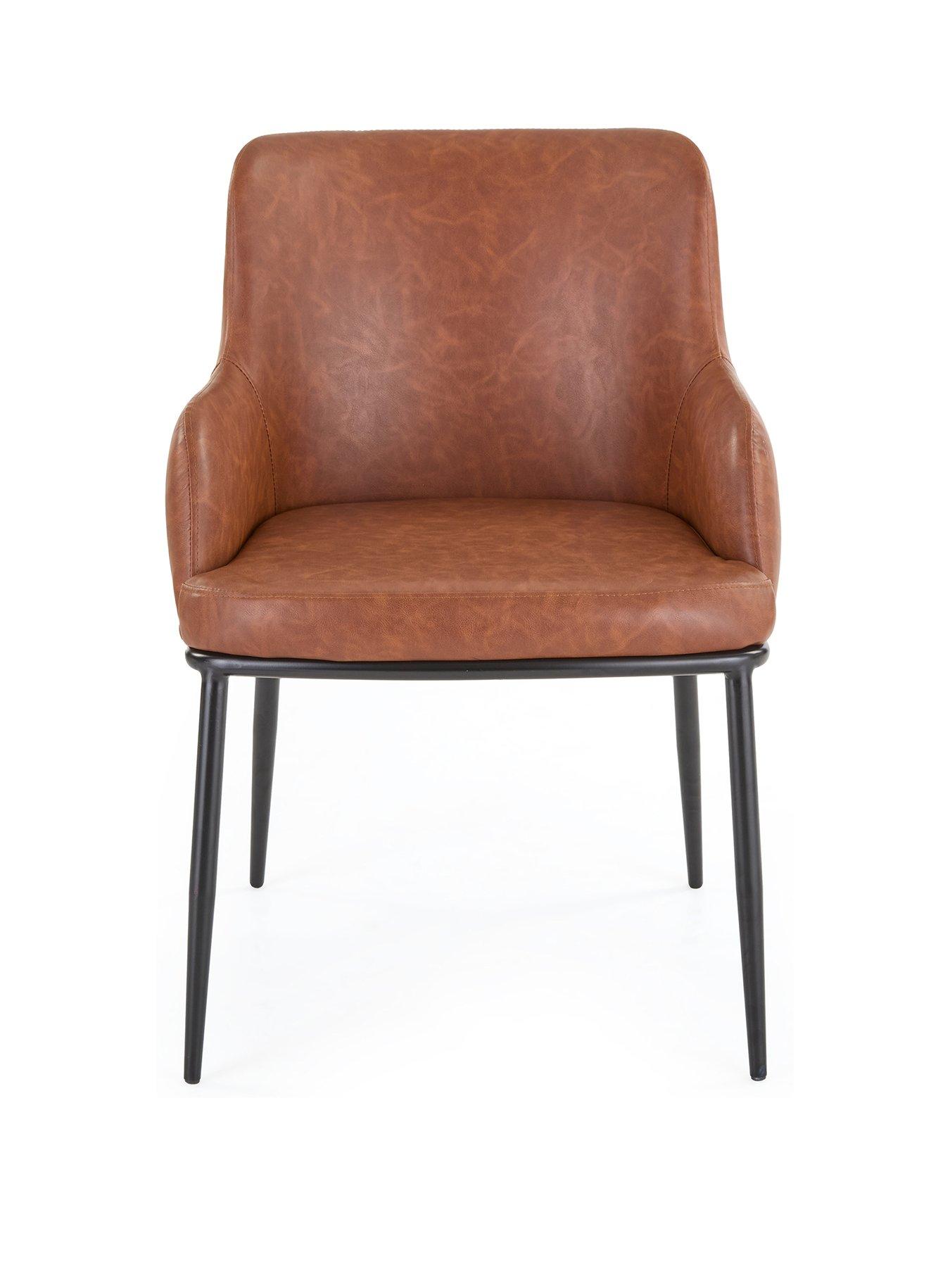 Image 2 of 7 of Very Home Willow Pair Of Dining Chairs In Faux Leather - FSC&reg; Certified