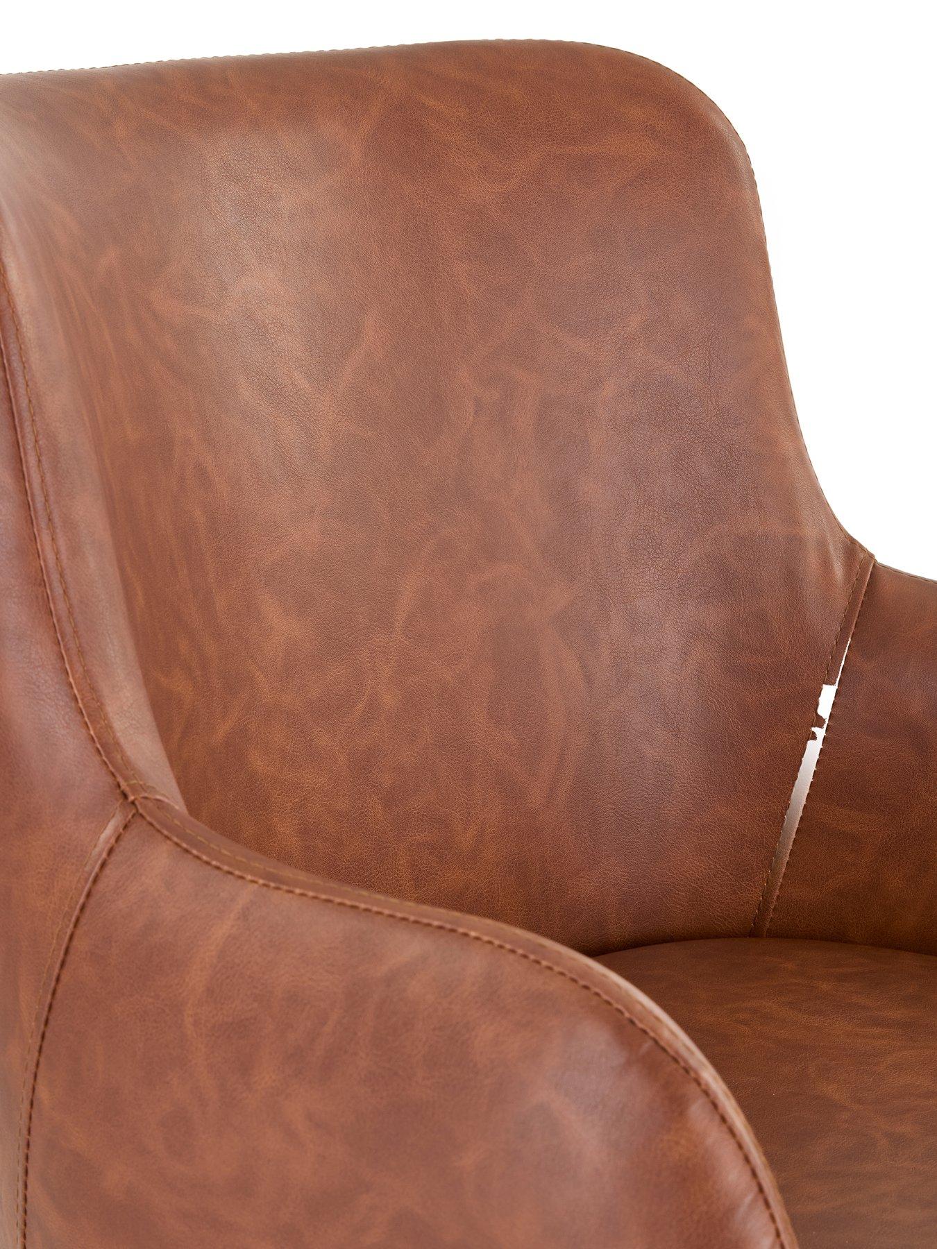 Image 6 of 7 of Very Home Willow Pair Of Dining Chairs In Faux Leather - FSC&reg; Certified