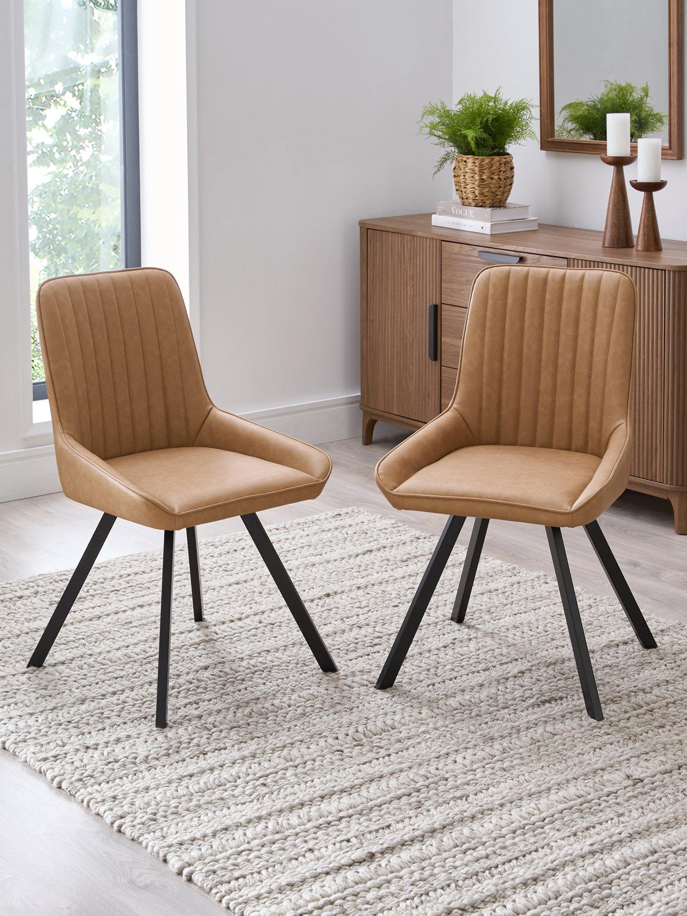 Image 1 of 7 of Very Home Marlow Faux Leather Pair Of Dining Chairs - FSC&reg; Certified