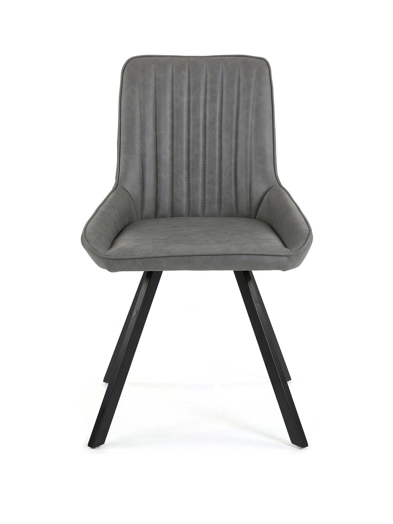 Image 2 of 7 of The Very Collection Marlow Faux Leather Pair Of Dining Chairs - FSC&reg; Certified
