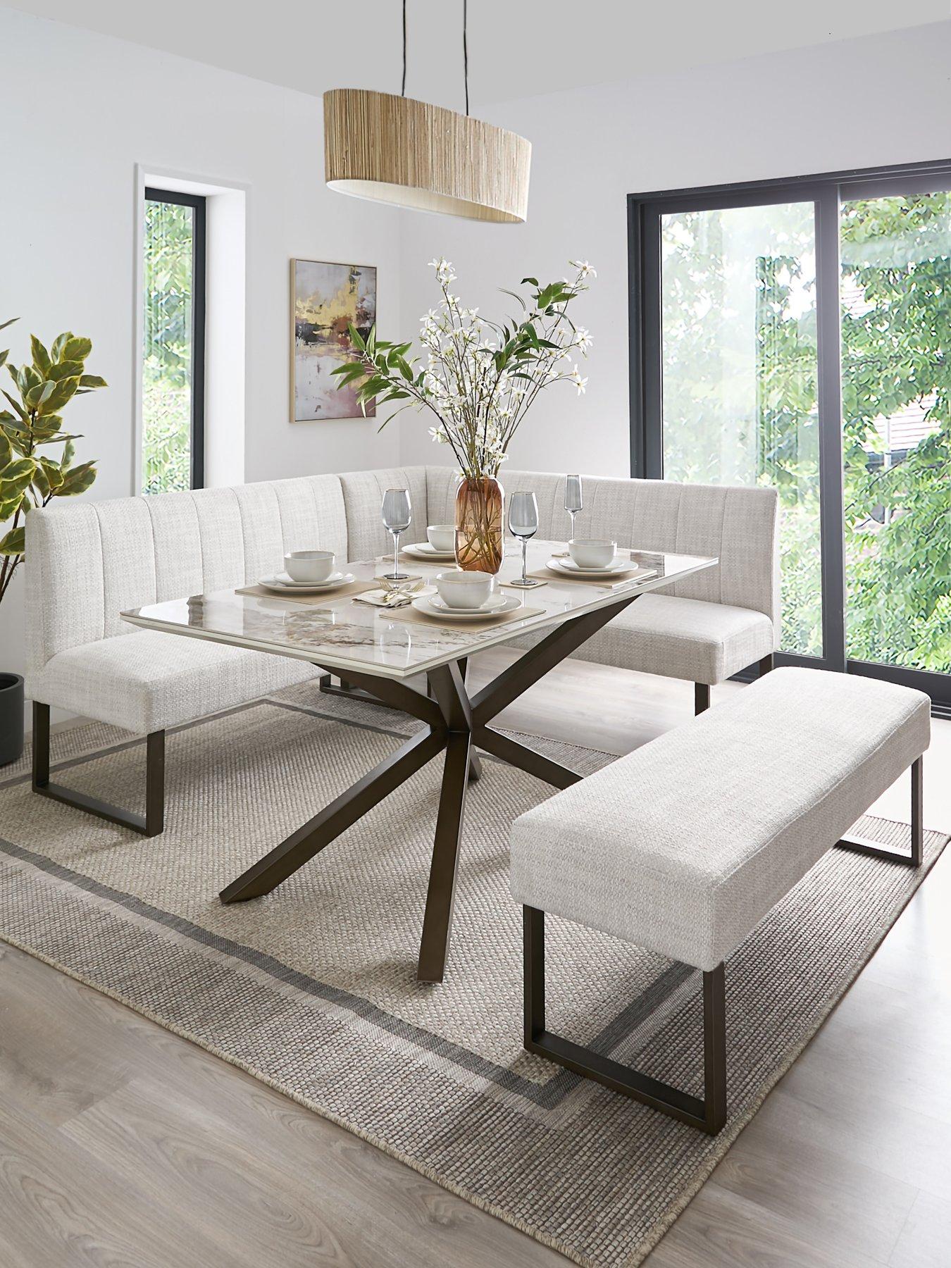 The Very Collection Valetta Dining Table  &  Bench Dining Set - FSC® Certified