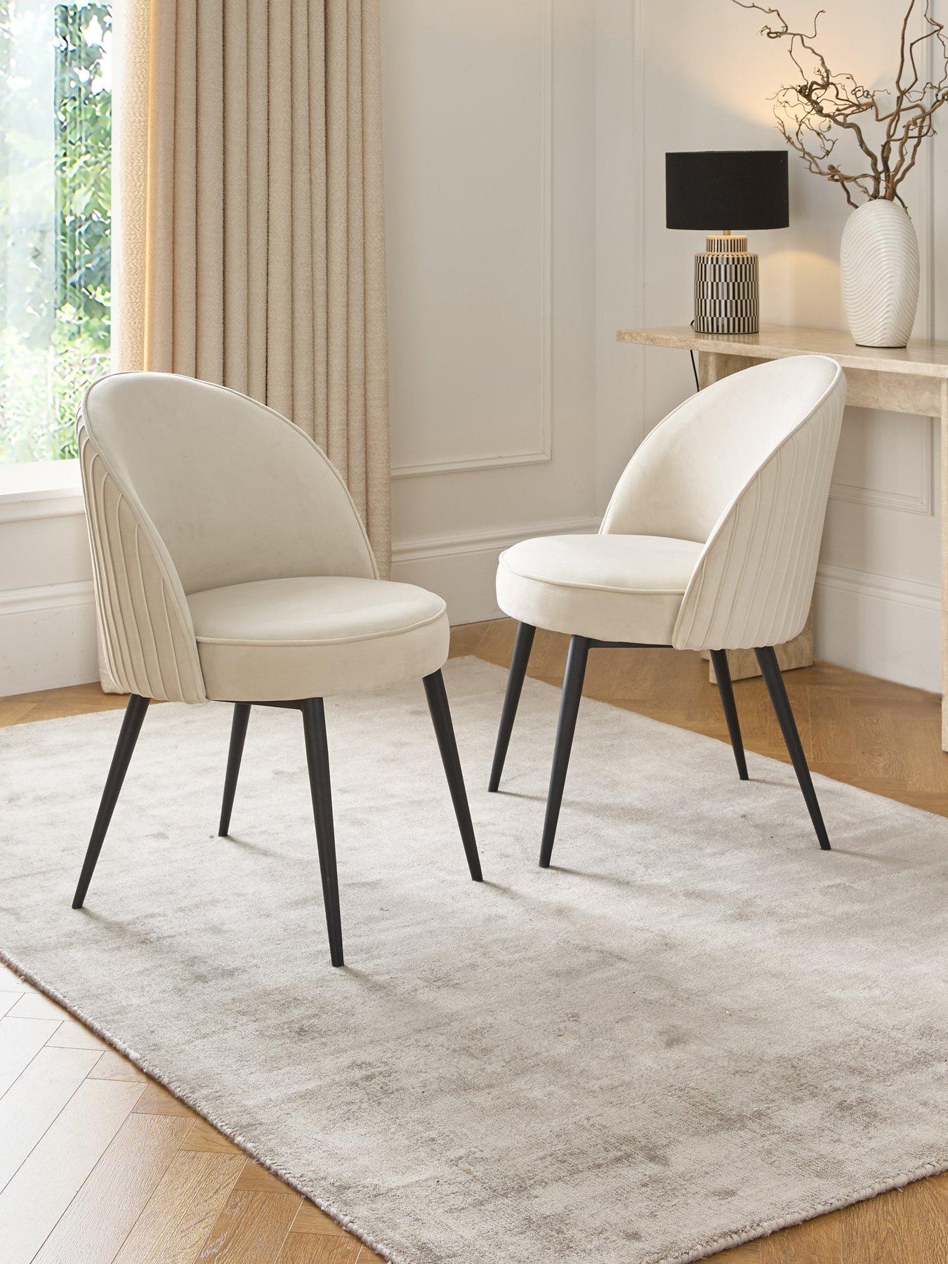 Image 1 of 7 of The Very Collection Mia Pair Of Pleated Dining Chairs - FSC&reg; Certified
