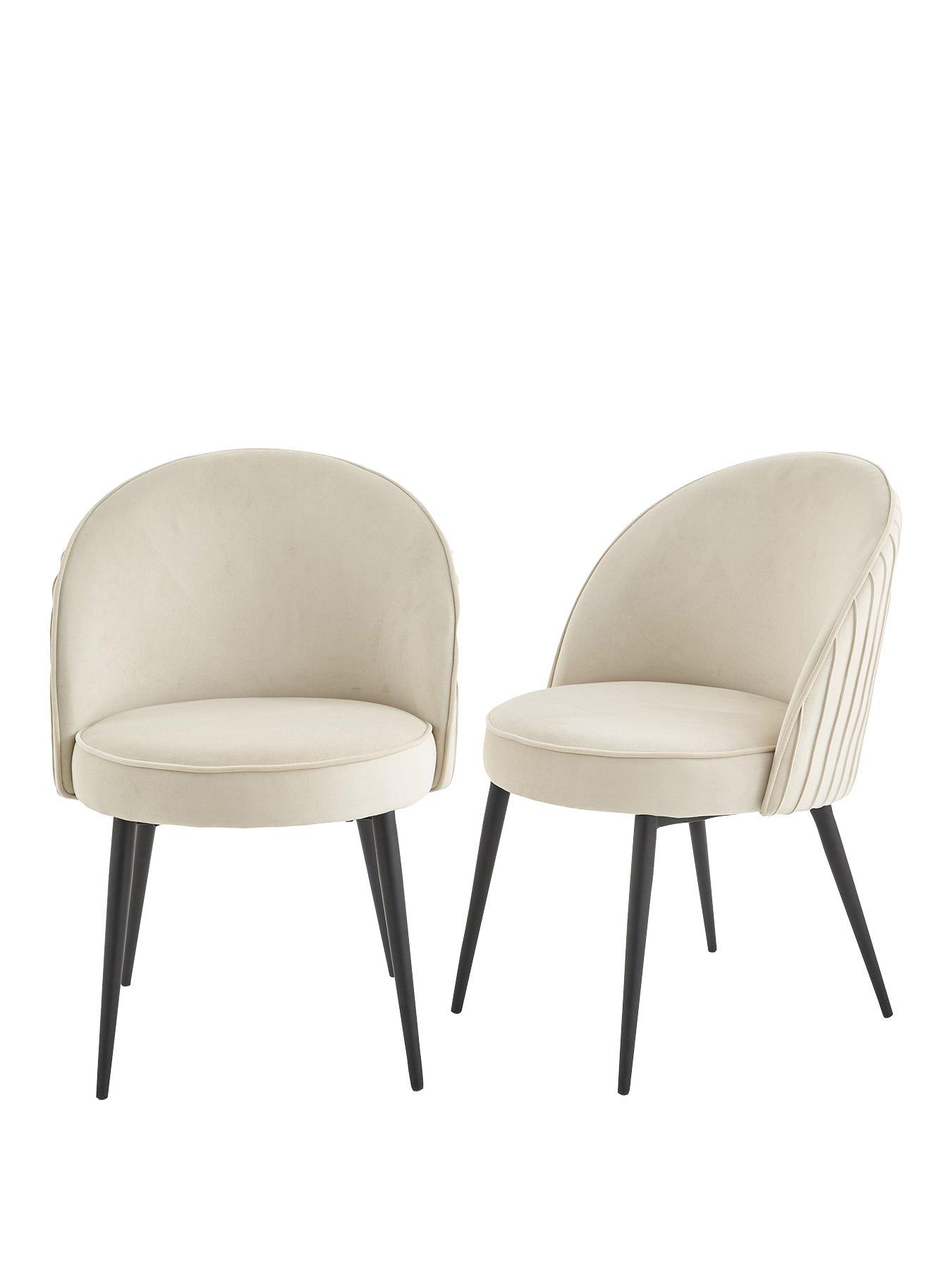 Image 2 of 7 of The Very Collection Mia Pair Of Pleated Dining Chairs - FSC&reg; Certified