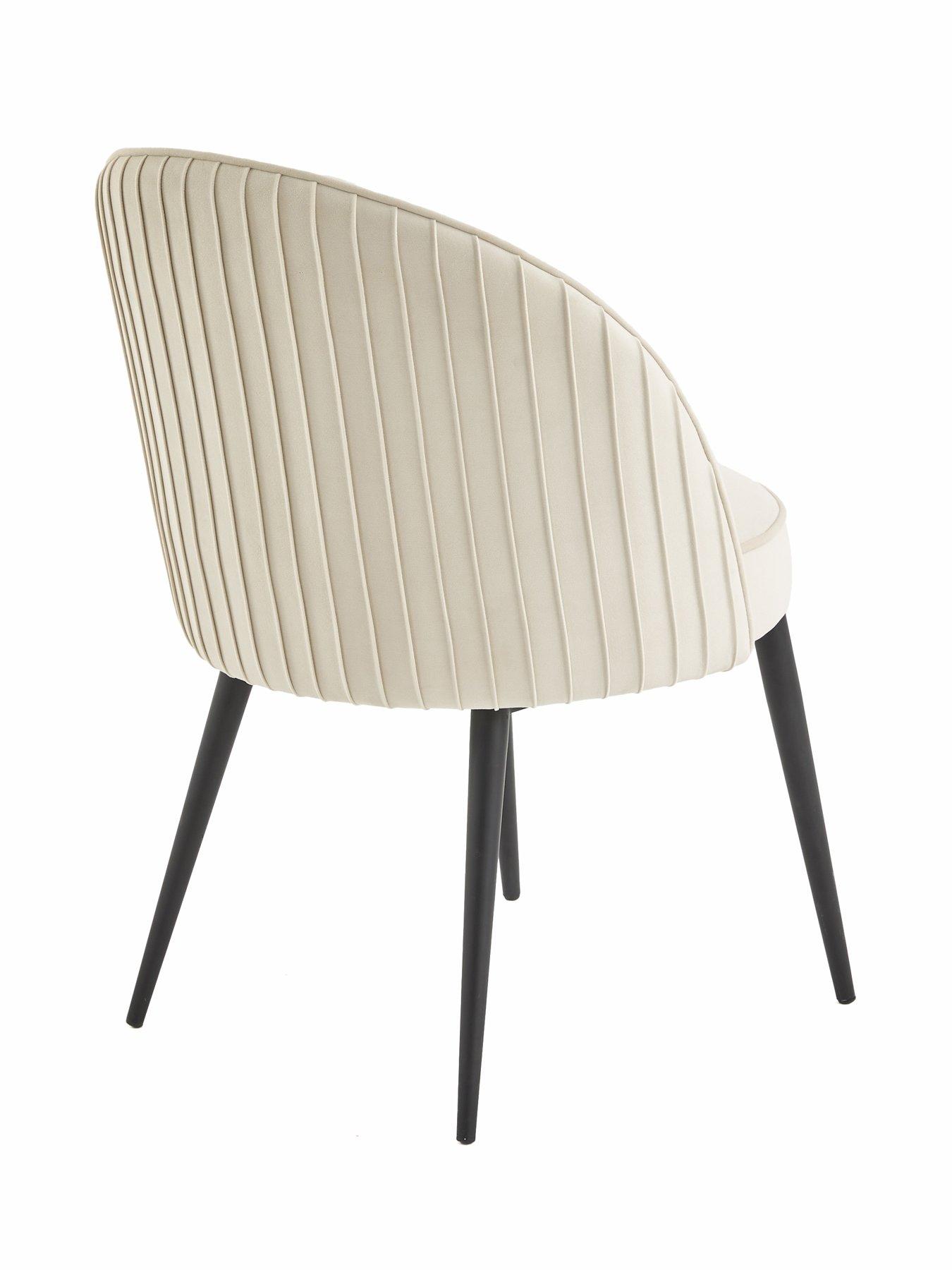 Image 4 of 7 of The Very Collection Mia Pair Of Pleated Dining Chairs - FSC&reg; Certified
