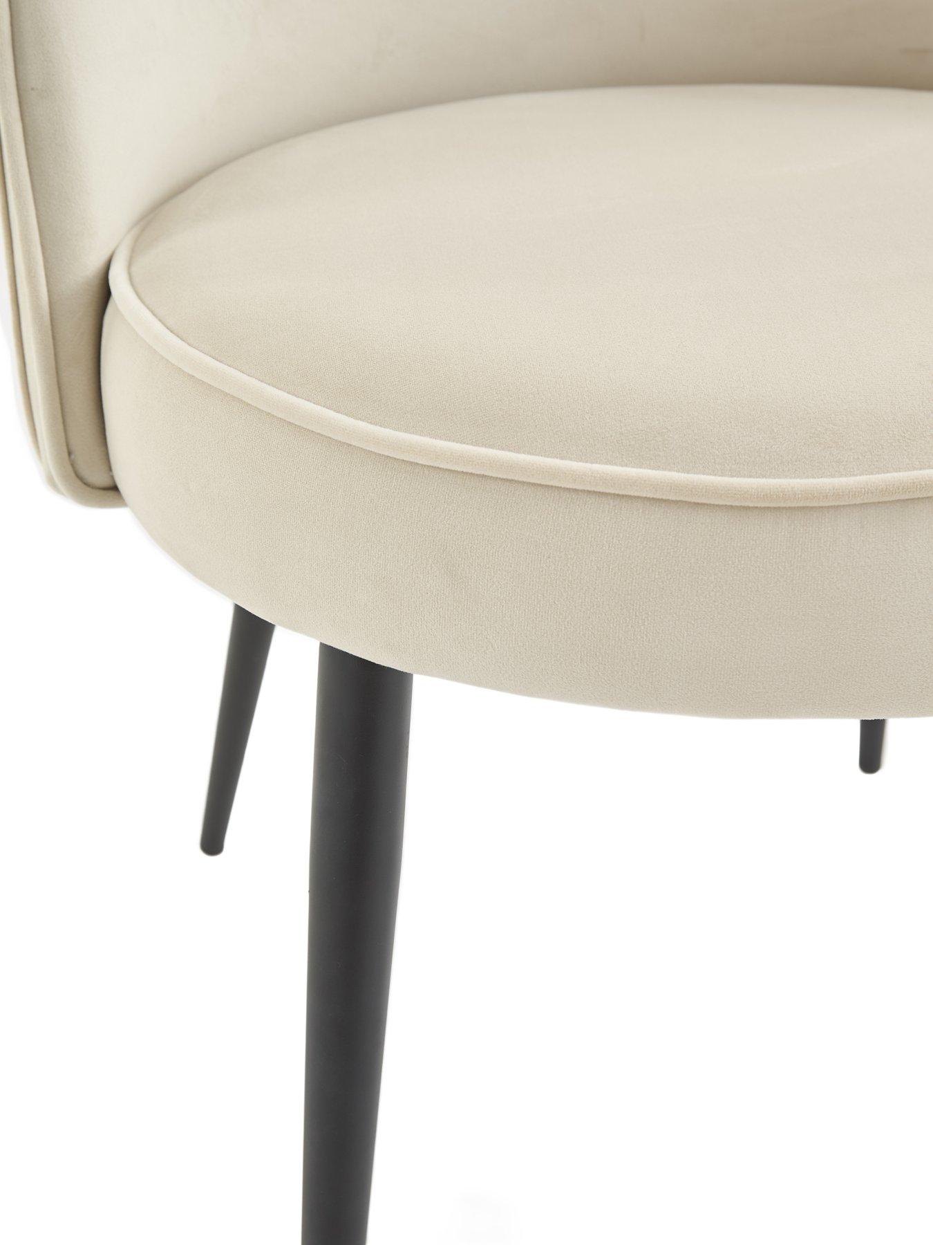 Image 6 of 7 of The Very Collection Mia Pair Of Pleated Dining Chairs - FSC&reg; Certified