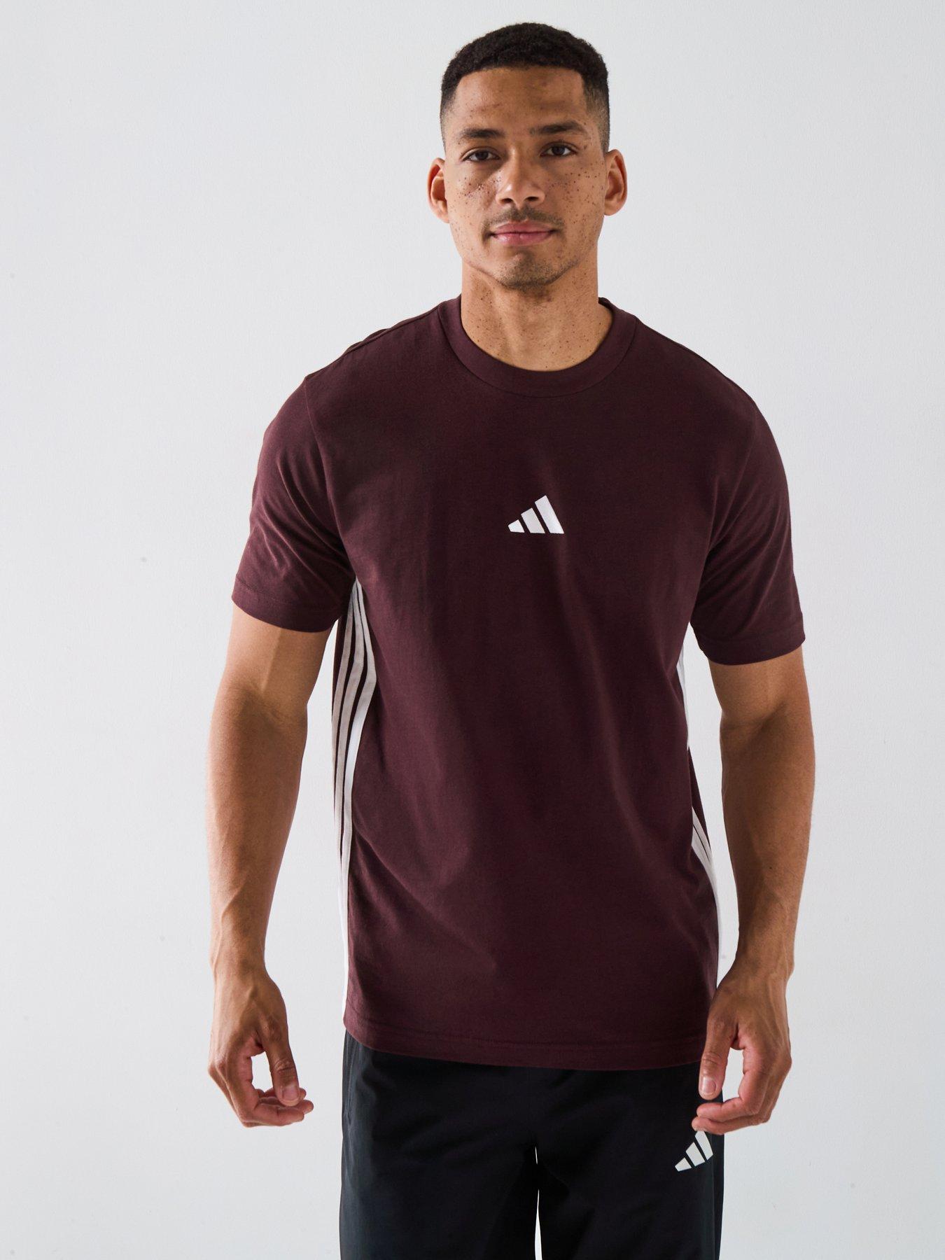 adidas-sportswear-mens-essentials-3-stripes-t-shirt-brown