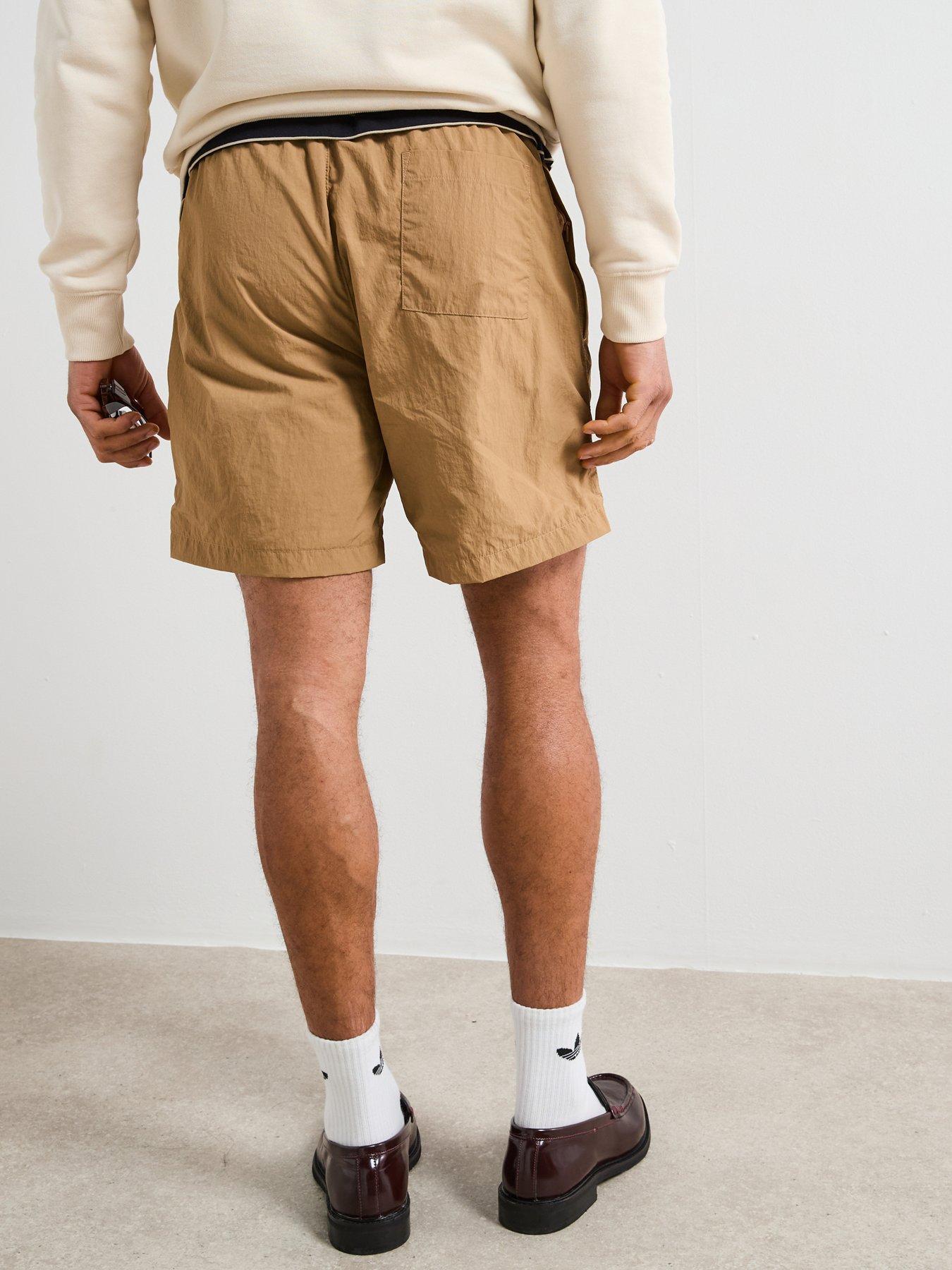 Image 2 of 6 of adidas Originals Men's Trefoil Essential Woven Shorts - Brown