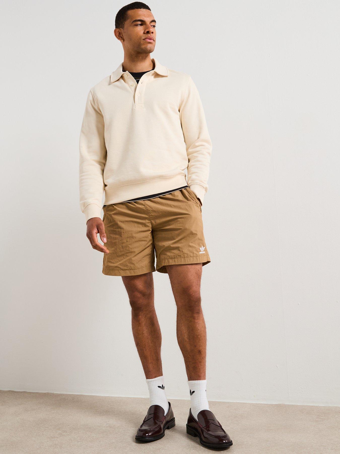 Image 3 of 6 of adidas Originals Men's Trefoil Essential Woven Shorts - Brown