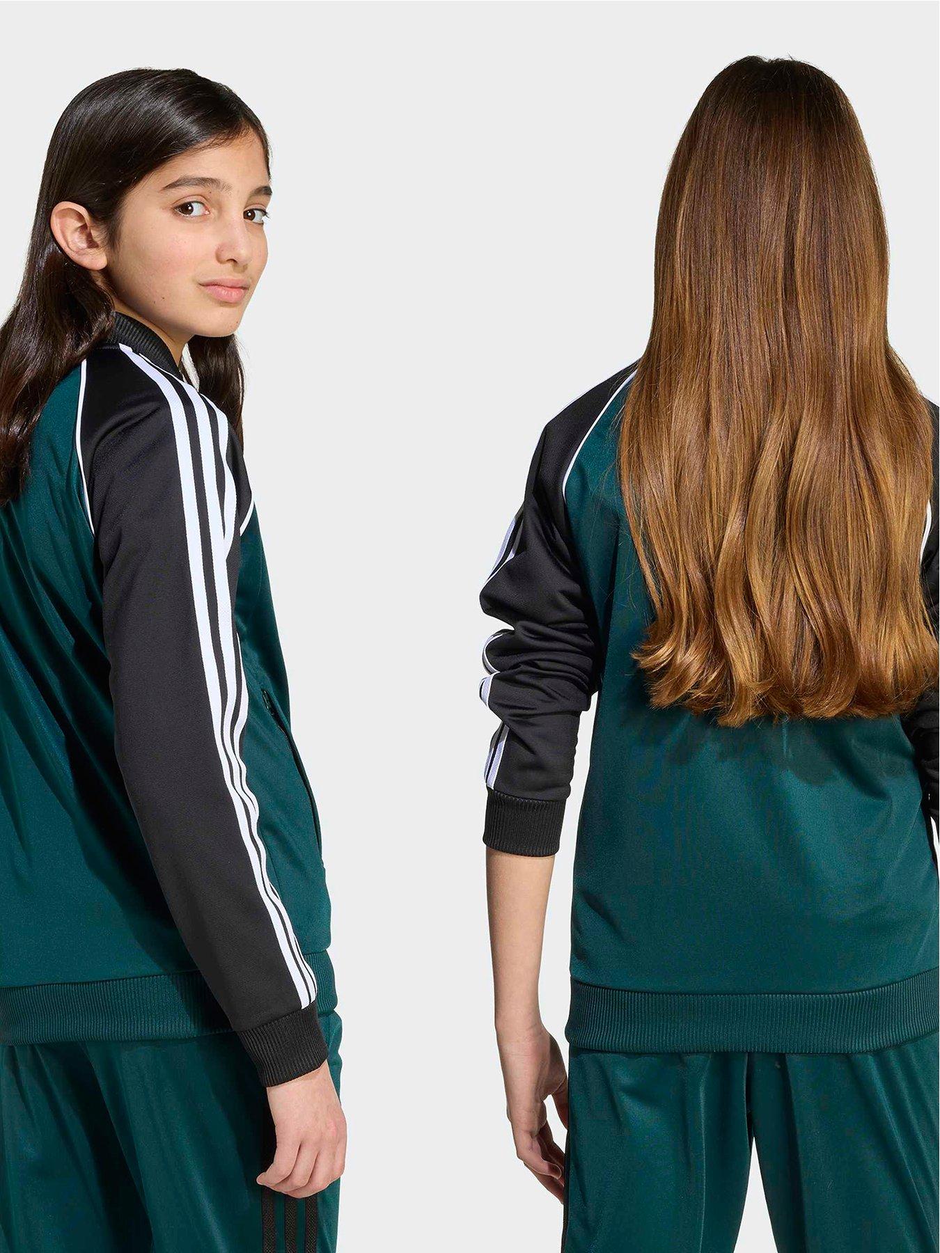Image 2 of 5 of adidas Originals Junior Boys Adicolor Sst Track Top - Green