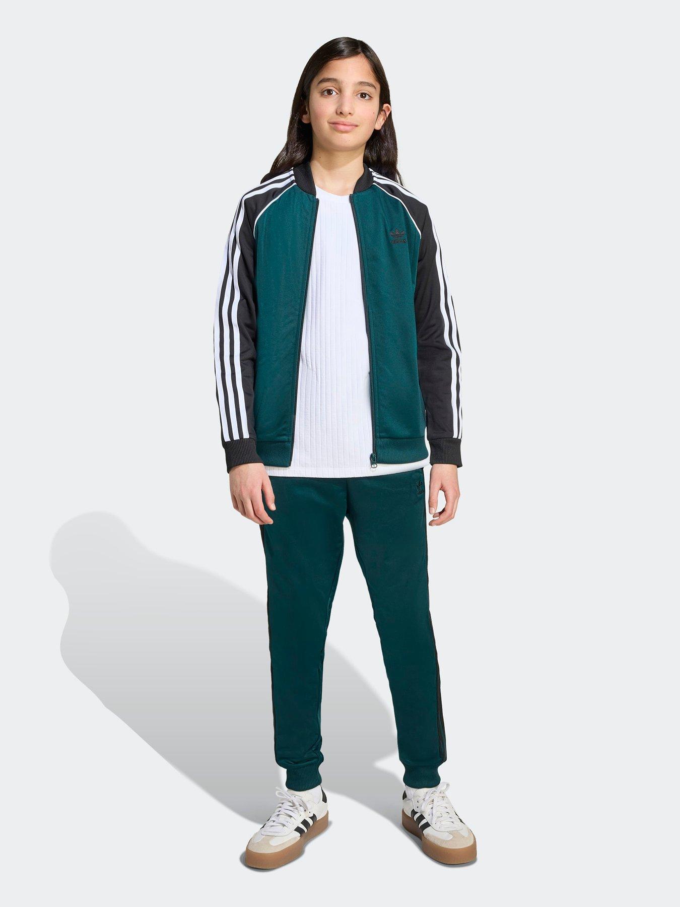Image 3 of 5 of adidas Originals Junior Boys Adicolor Sst Track Top - Green