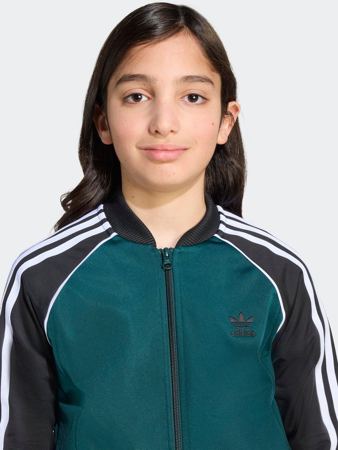 Image 4 of 5 of adidas Originals Junior Boys Adicolor Sst Track Top - Green
