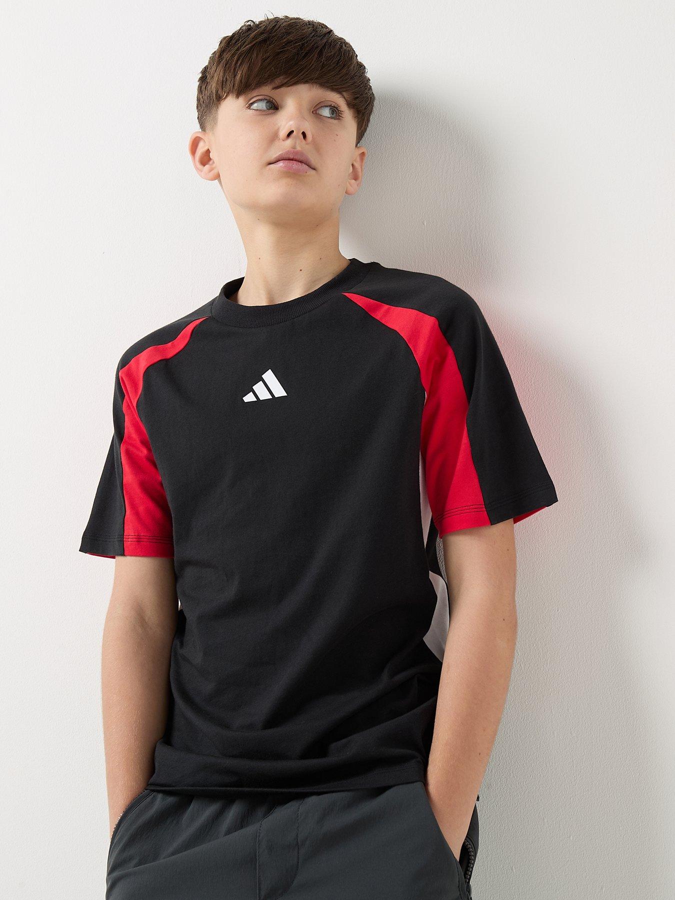 adidas-sportswear-junior-boys-seasonal-essentials-colorblock-t-shirt--black