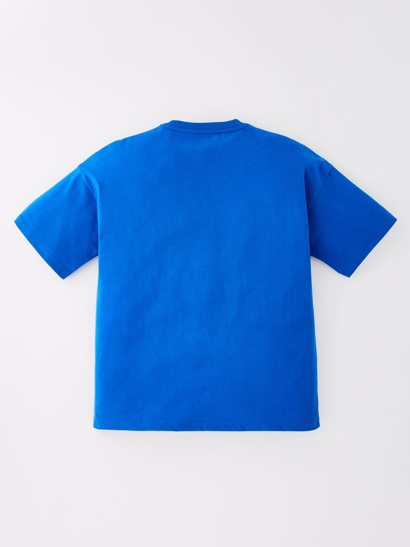 Image 2 of 4 of adidas Originals Junior Boys Oversize Trefoil T-Shirt - Blue