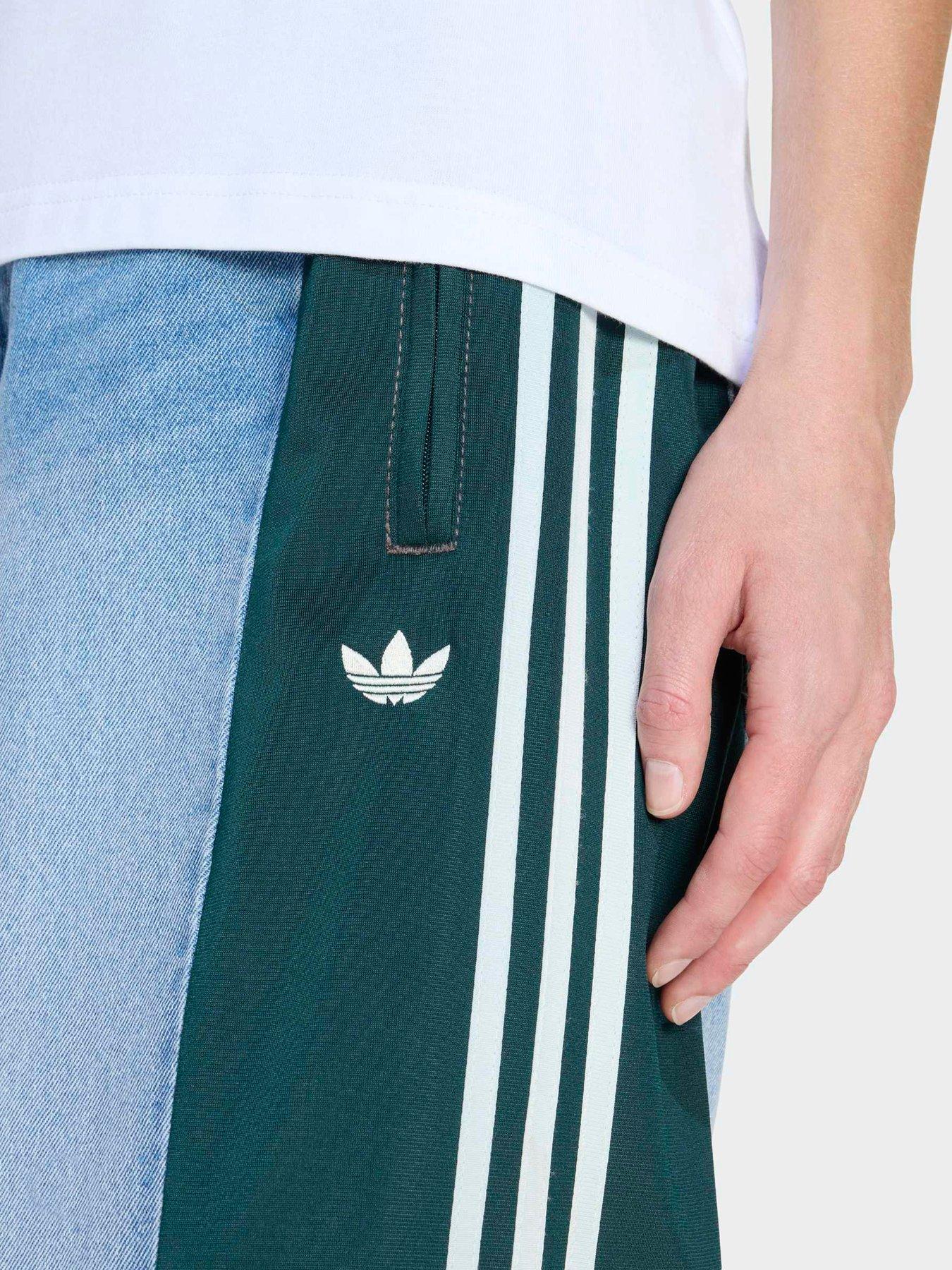 Image 5 of 6 of adidas Originals Womens Denim Firebird Pants - Light Blue