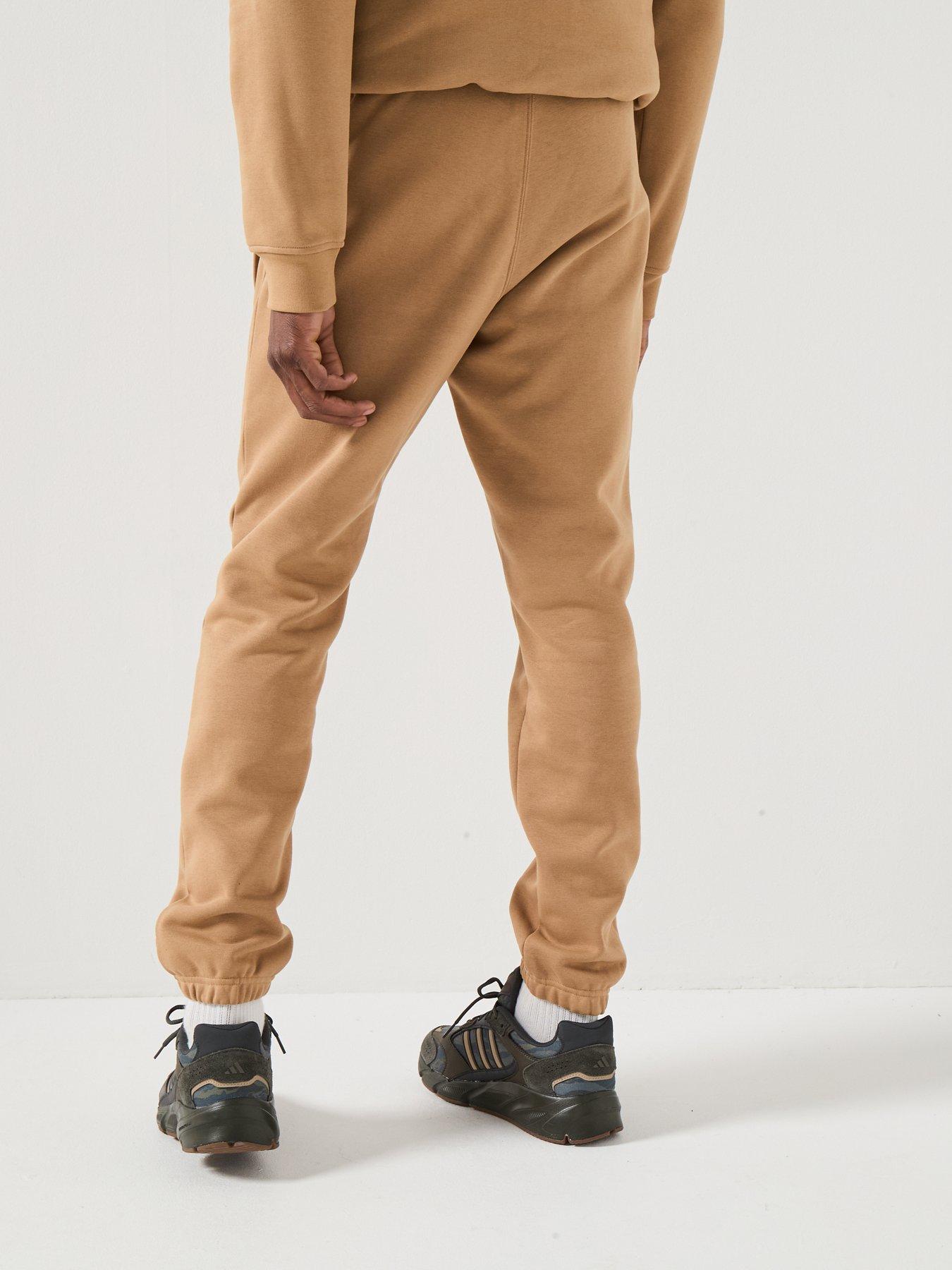  image of adidas-originals-mens-trefoil-essentials-joggers-brown