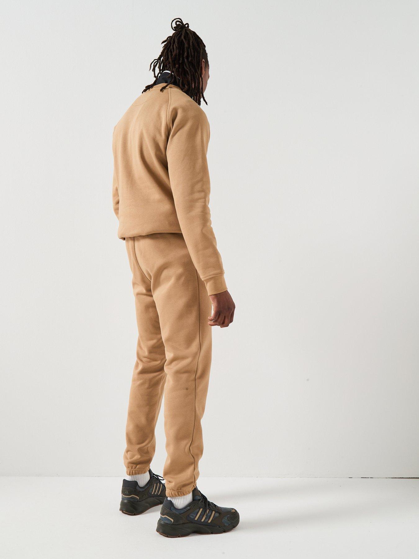  image of adidas-originals-mens-trefoil-essentials-joggers-brown