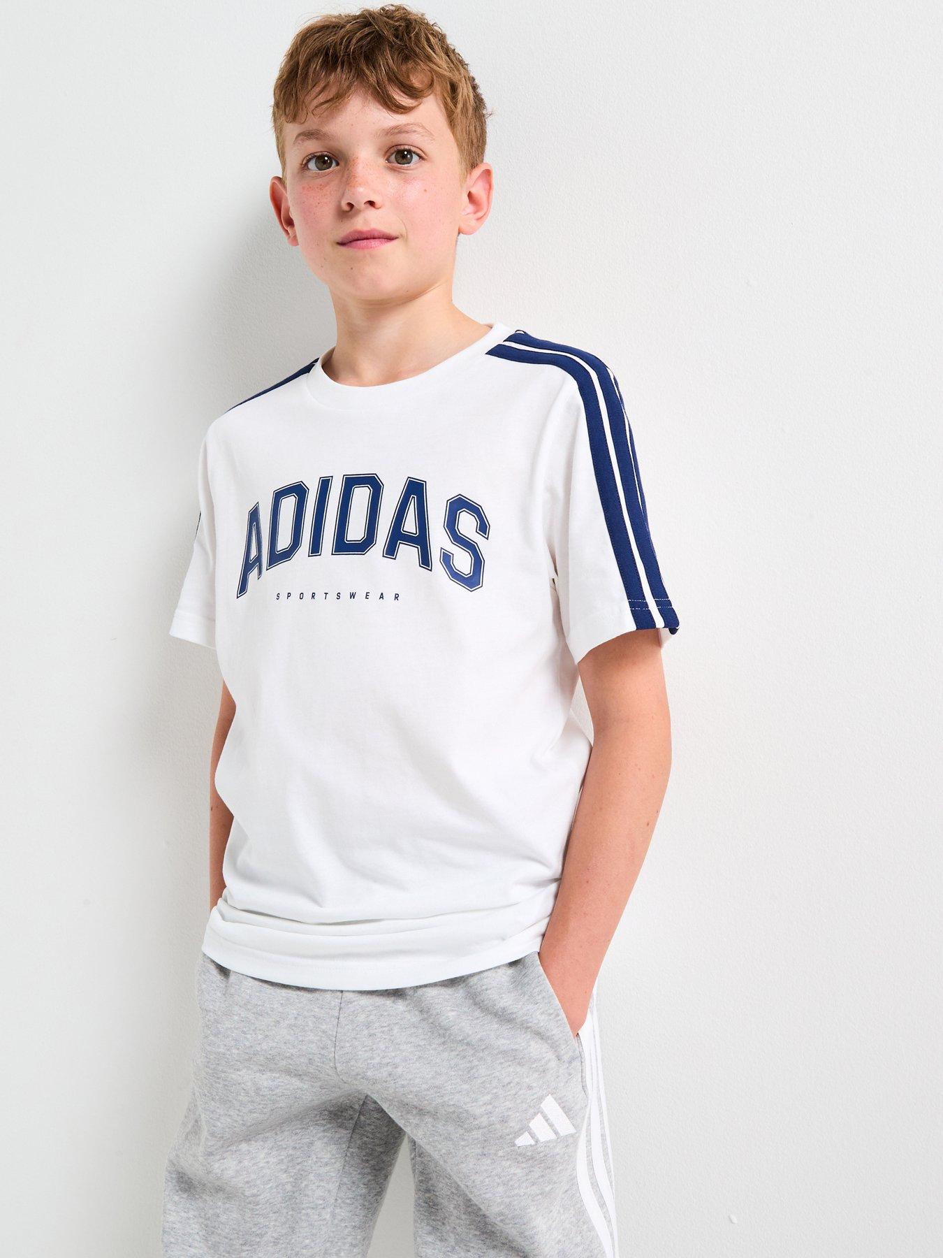 Image 1 of 6 of adidas Sportswear Junior Unisex Codes Collegiate Graphic T-shirt -white