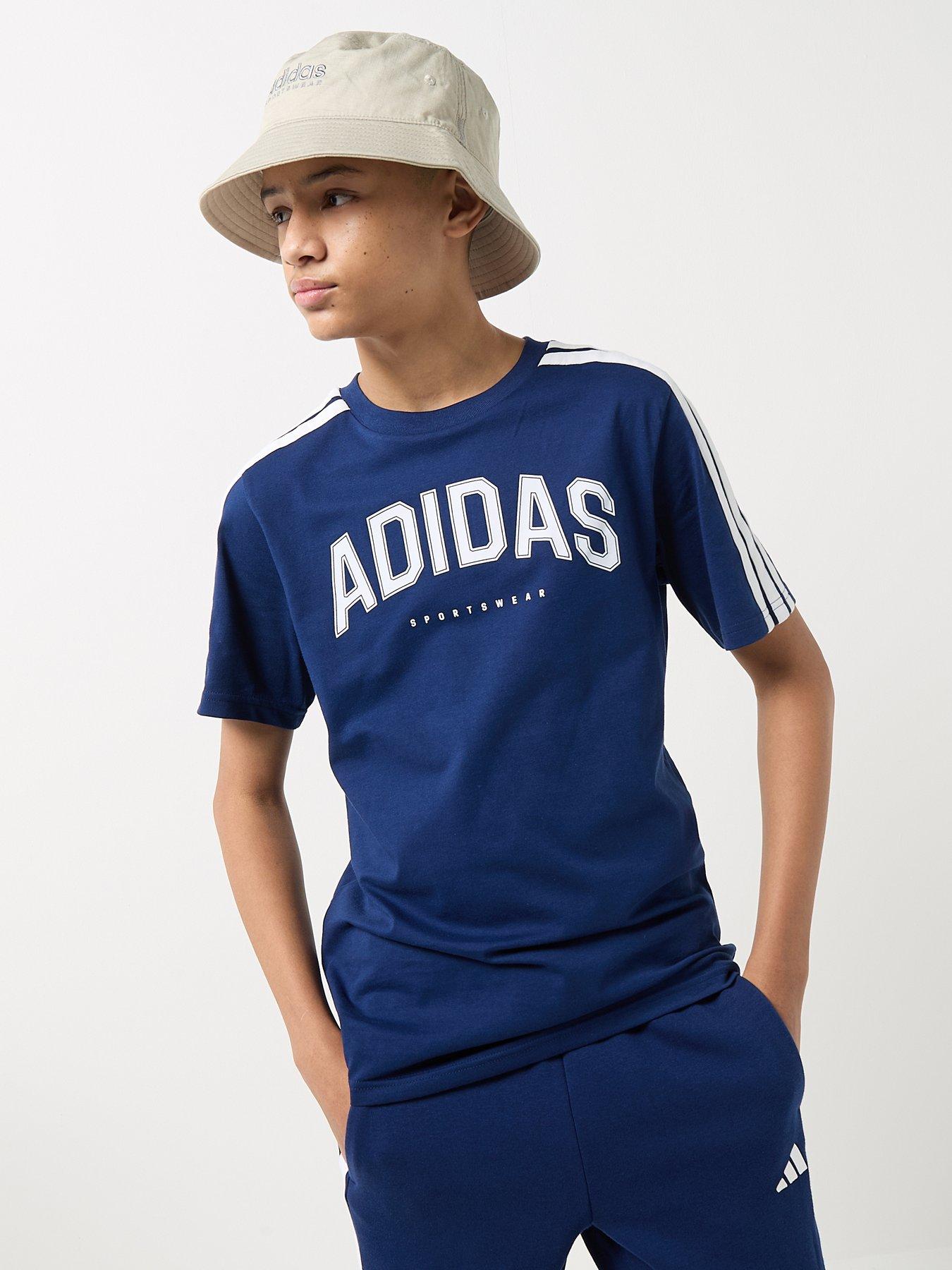 adidas Sportswear Junior Boys Codes Collegiate Graphic T-shirt -blue