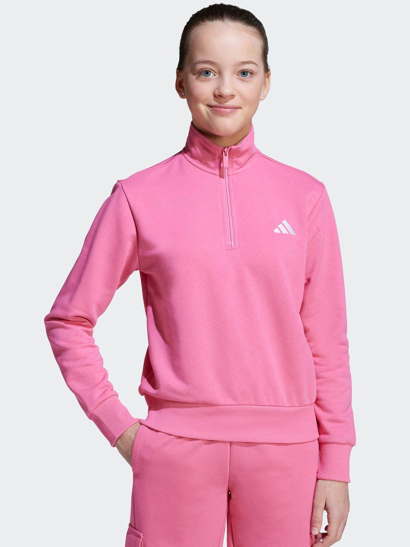 undefined Junior Girls Essentials Half-zip - Pink