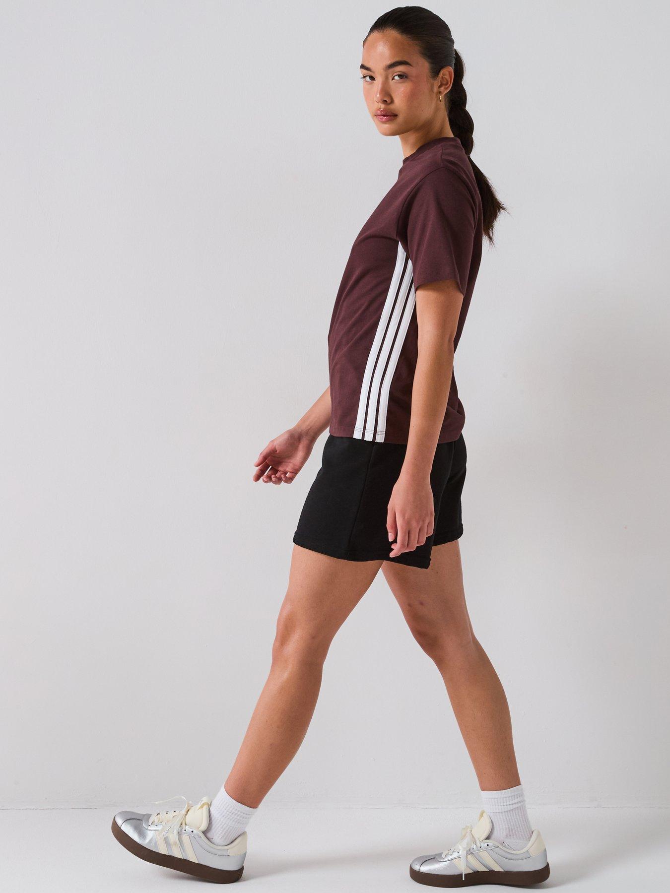 Image 4 of 6 of adidas Sportswear Women's Essentials 3-stripes Cotton T-shirt - Brown