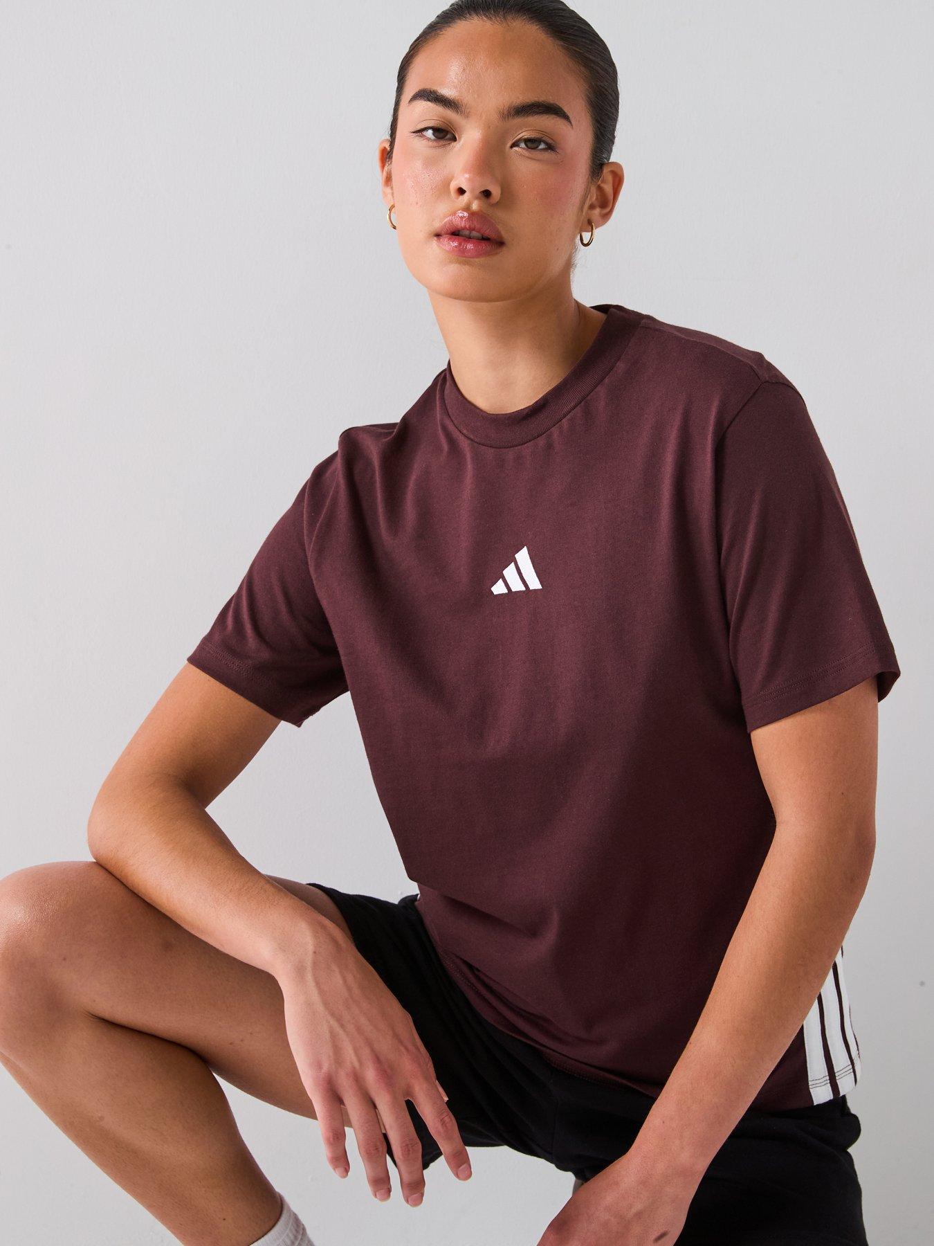 Image 5 of 6 of adidas Sportswear Women's Essentials 3-stripes Cotton T-shirt - Brown